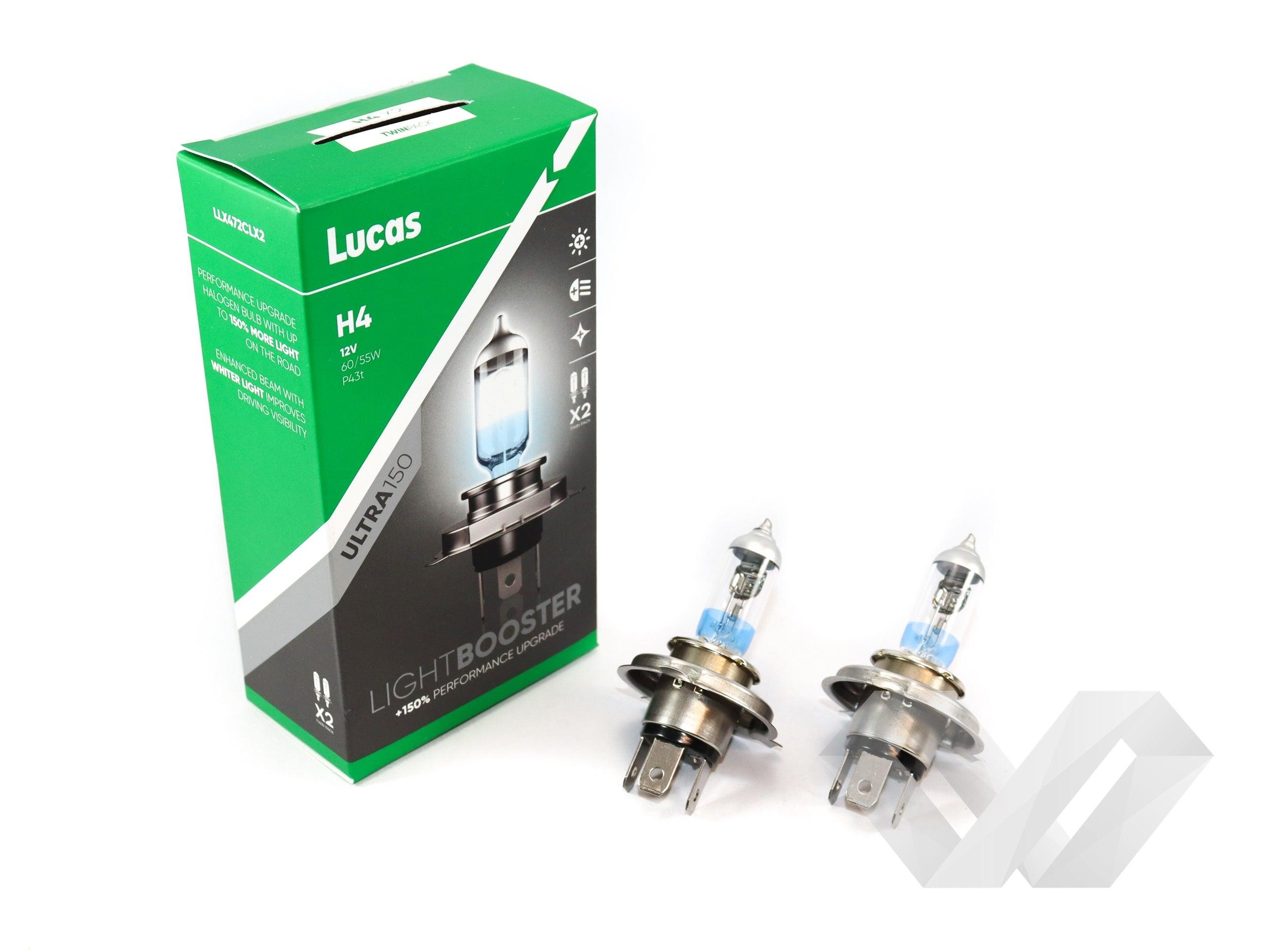 Set 2 becuri auto Lucas, 12V H4 +150%