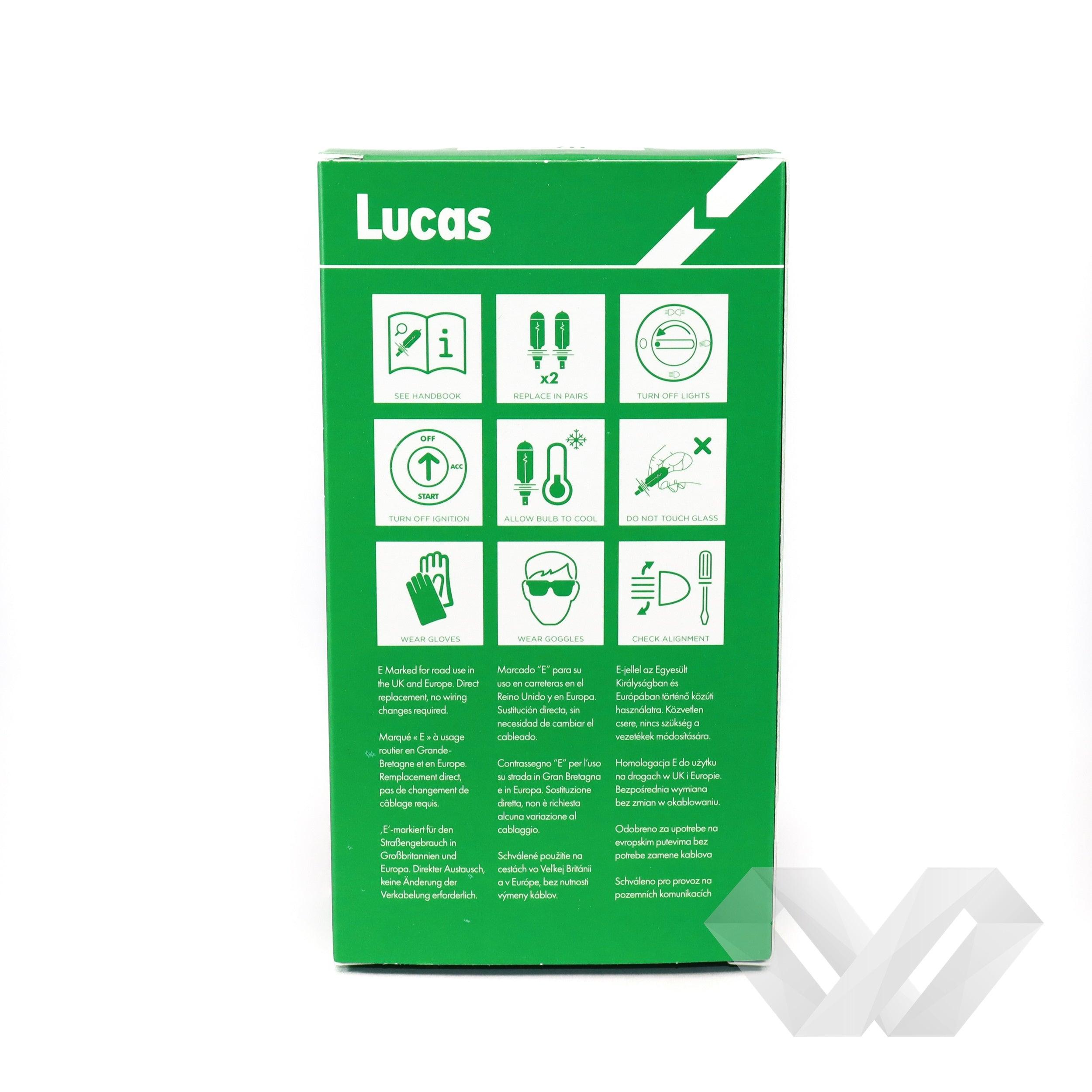 Set 2 becuri auto Lucas, 12V H7 +150%