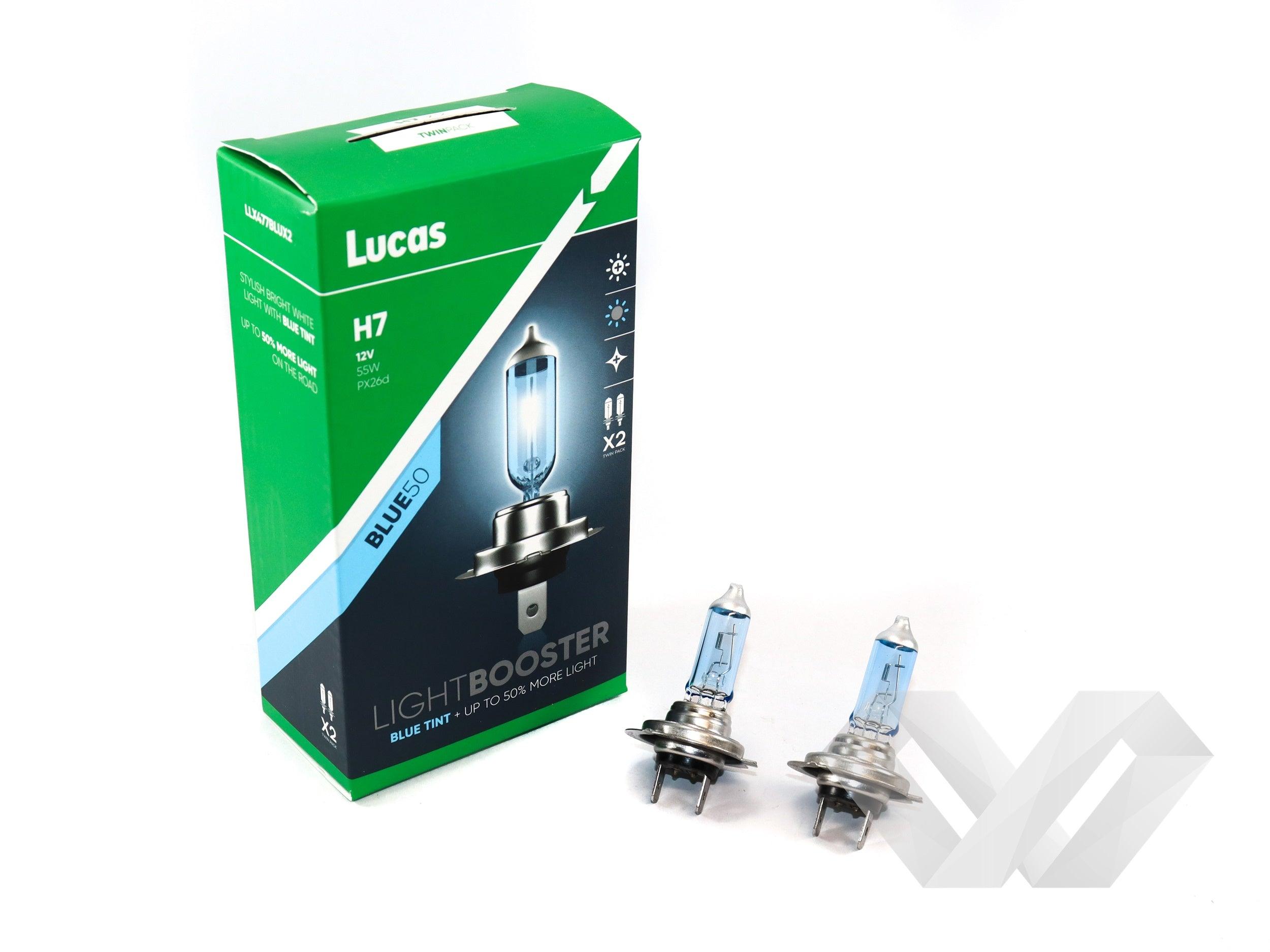 Set 2 becuri auto Lucas, 12V H7 +50%