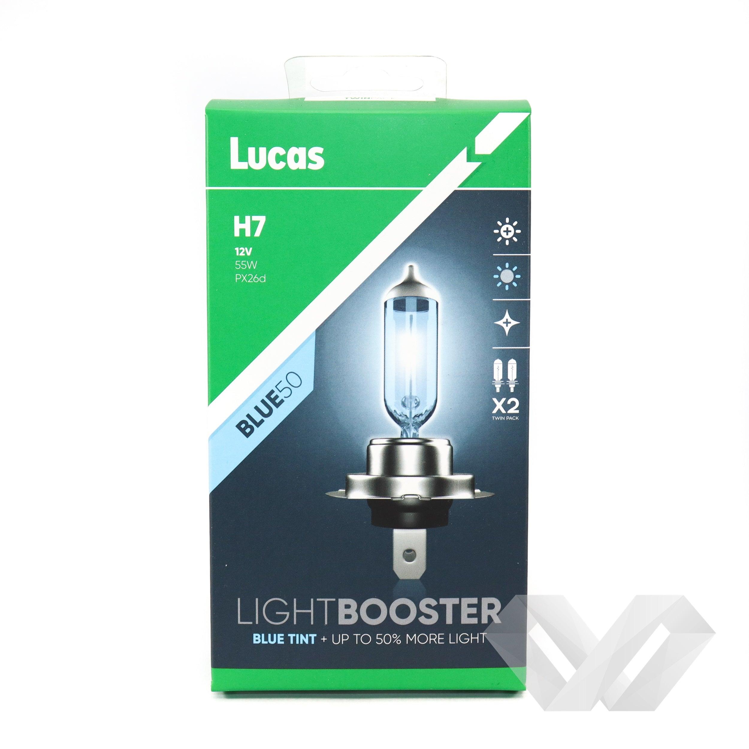 Set 2 becuri auto Lucas, 12V H7 +50%
