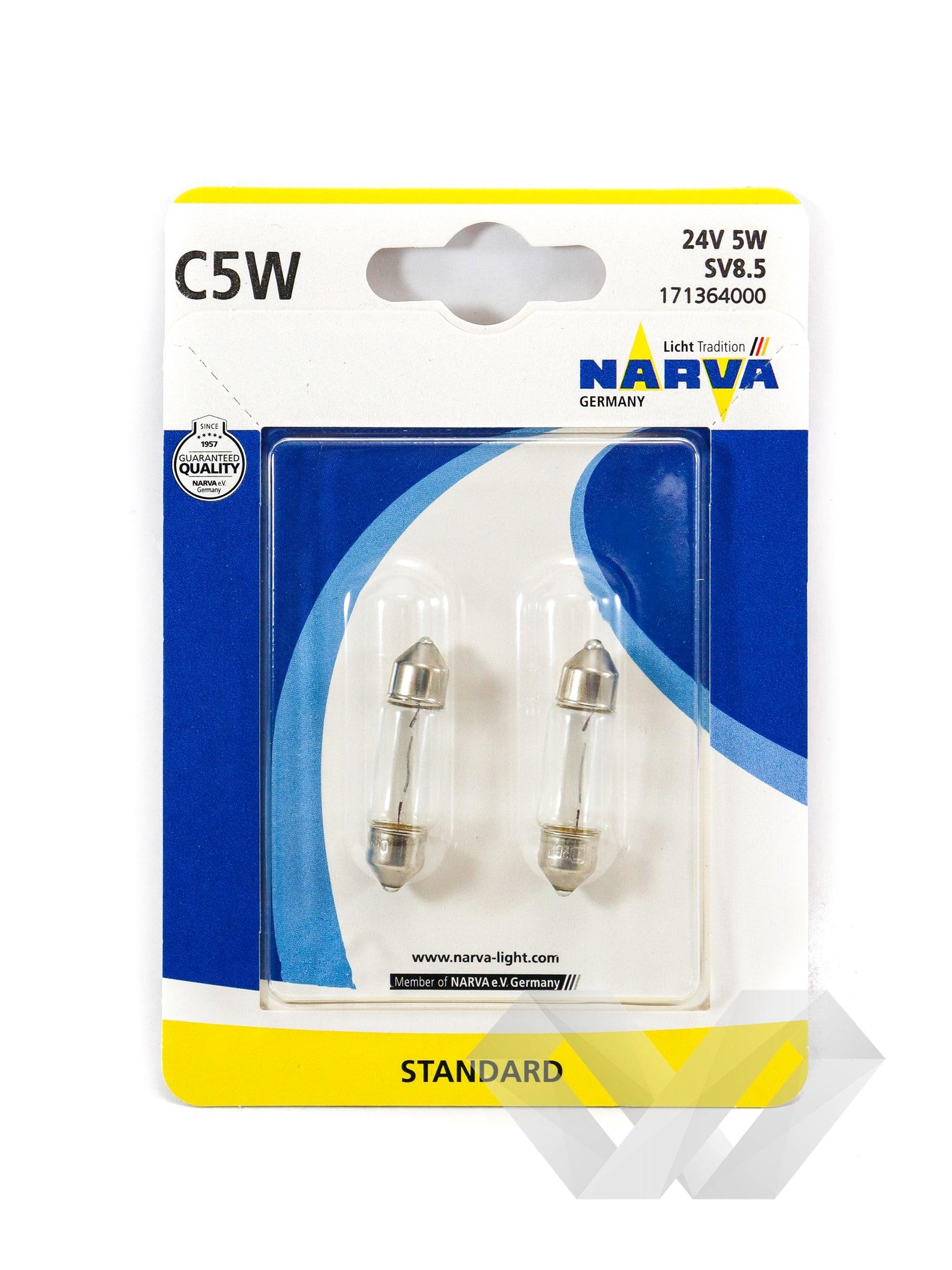 Set 2 becuri auto sofit Narva, C5W 24V