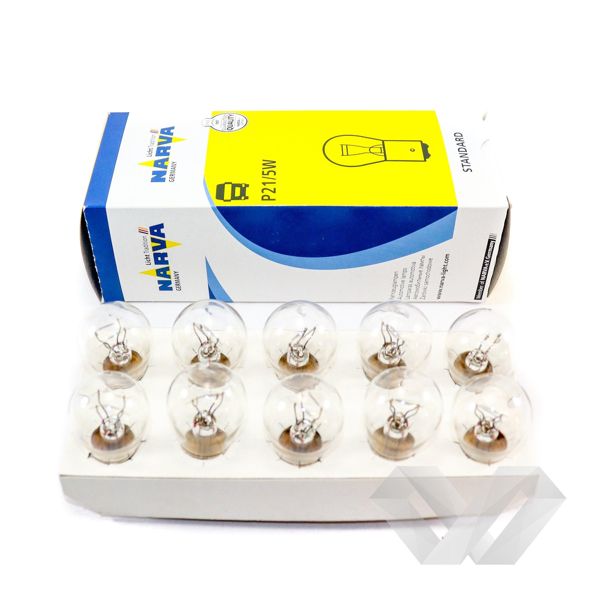 Set becuri auto dublu filament Narva, 24V P21/5W