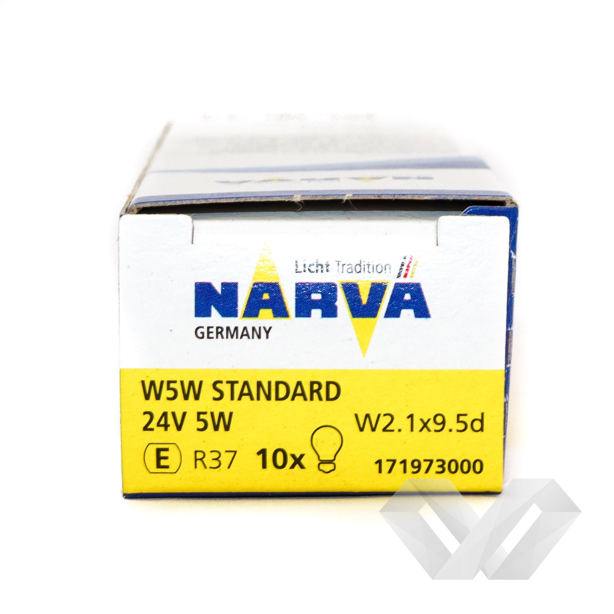 Set becuri auto soclu sticla Narva, W5W 24V