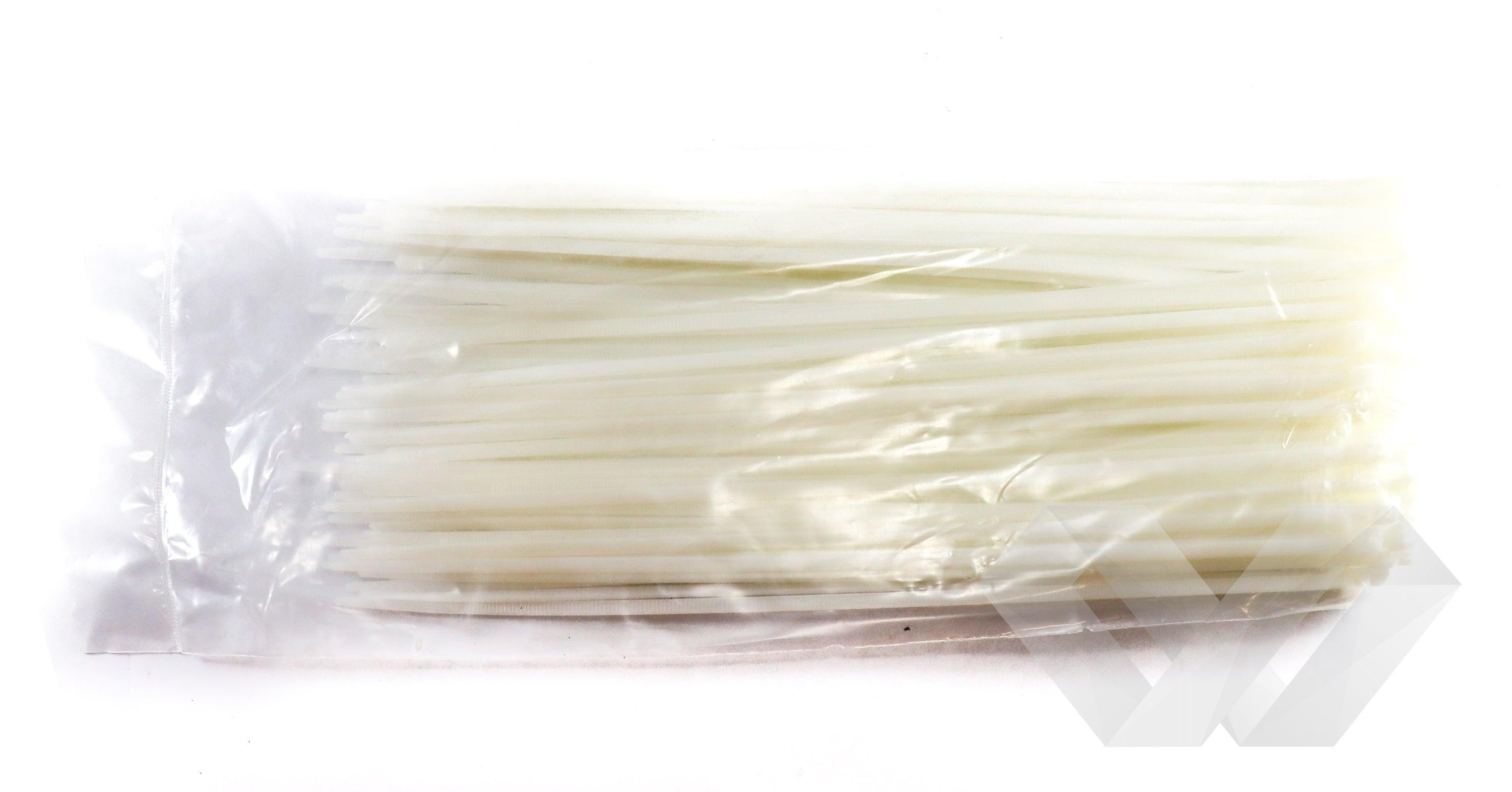 Set coliere plastic albe 100buc - EWO Market