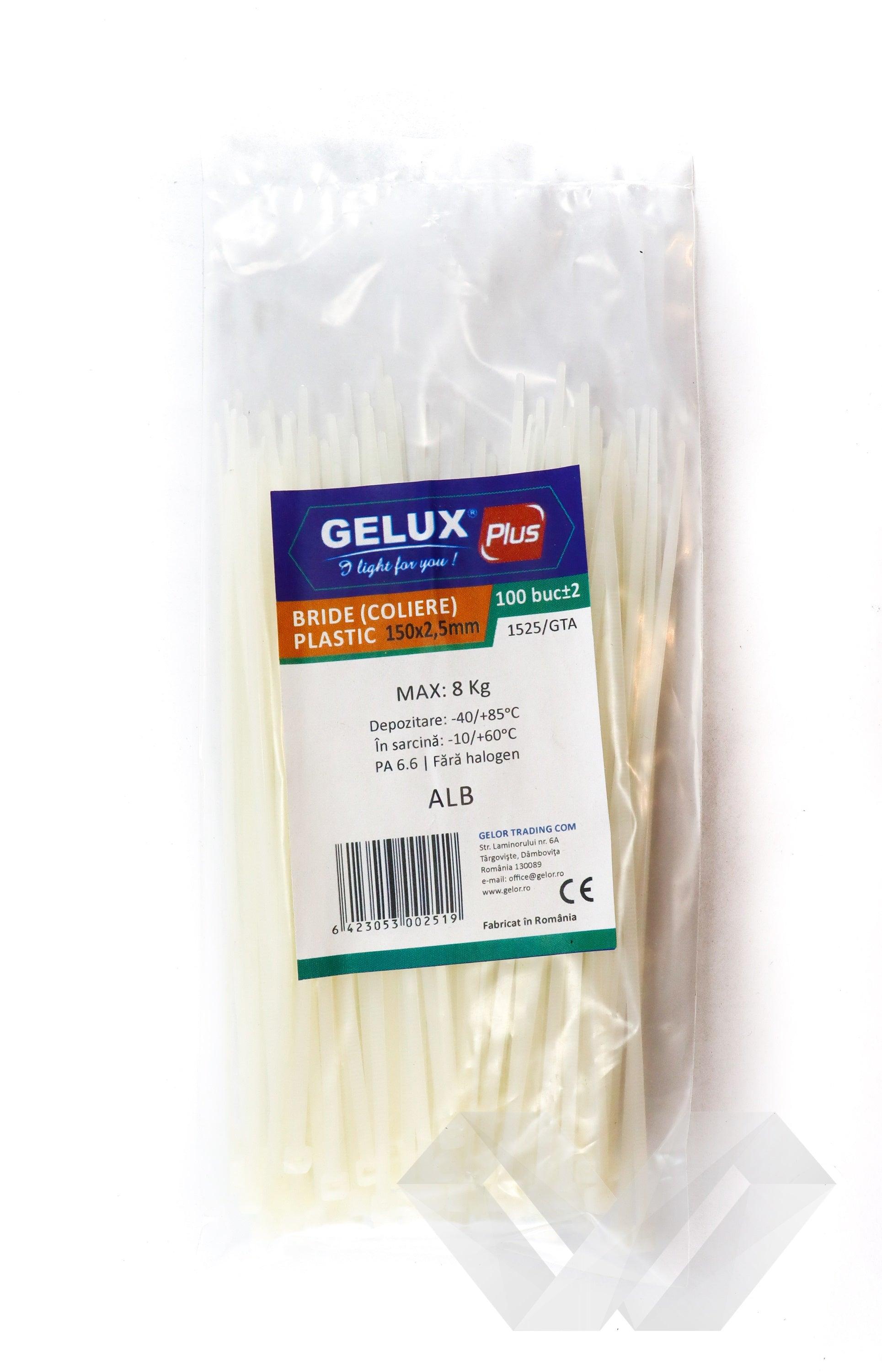 Set coliere plastic albe 100buc - EWO Market