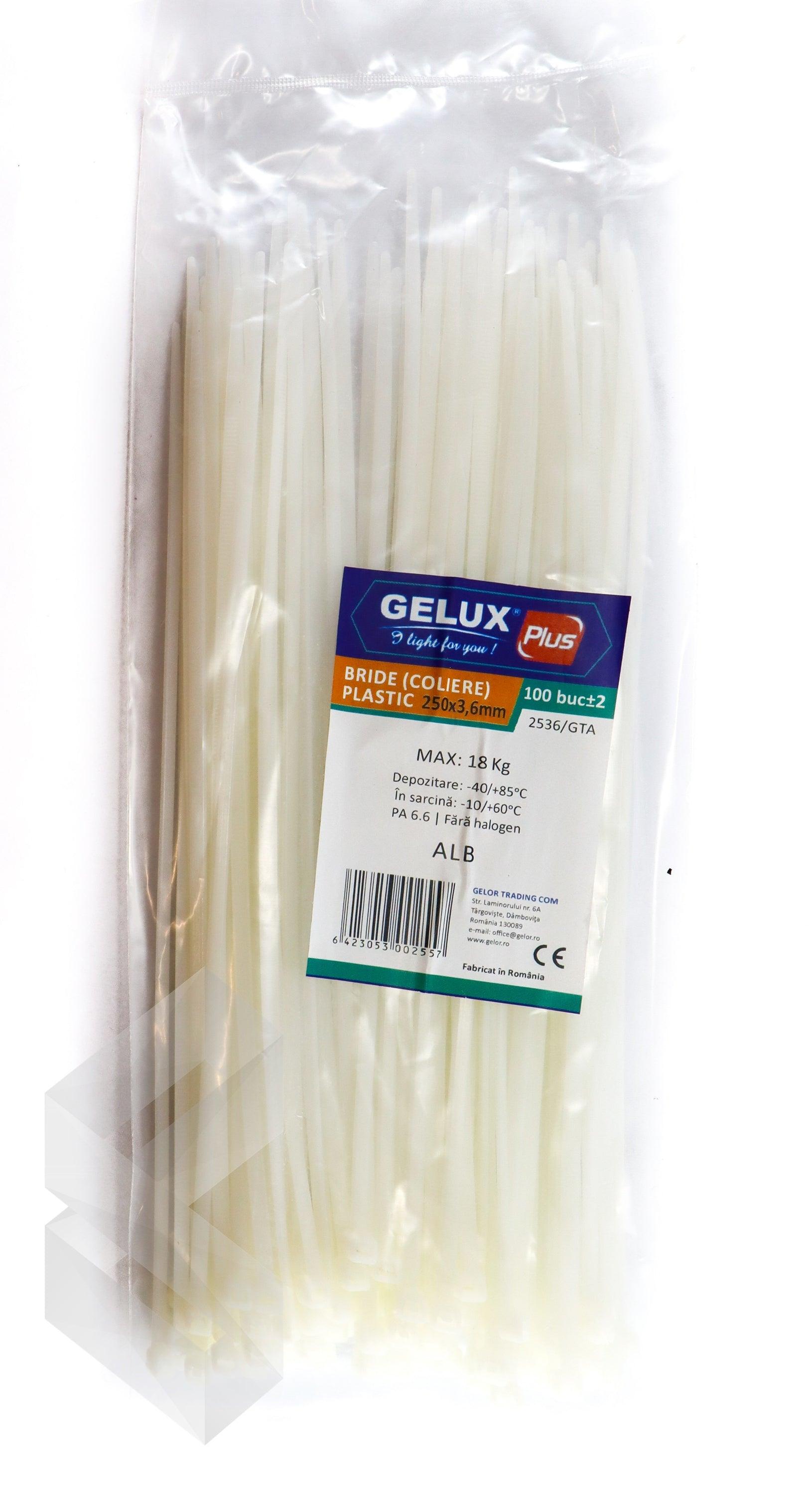 Set coliere plastic albe 100buc - EWO Market