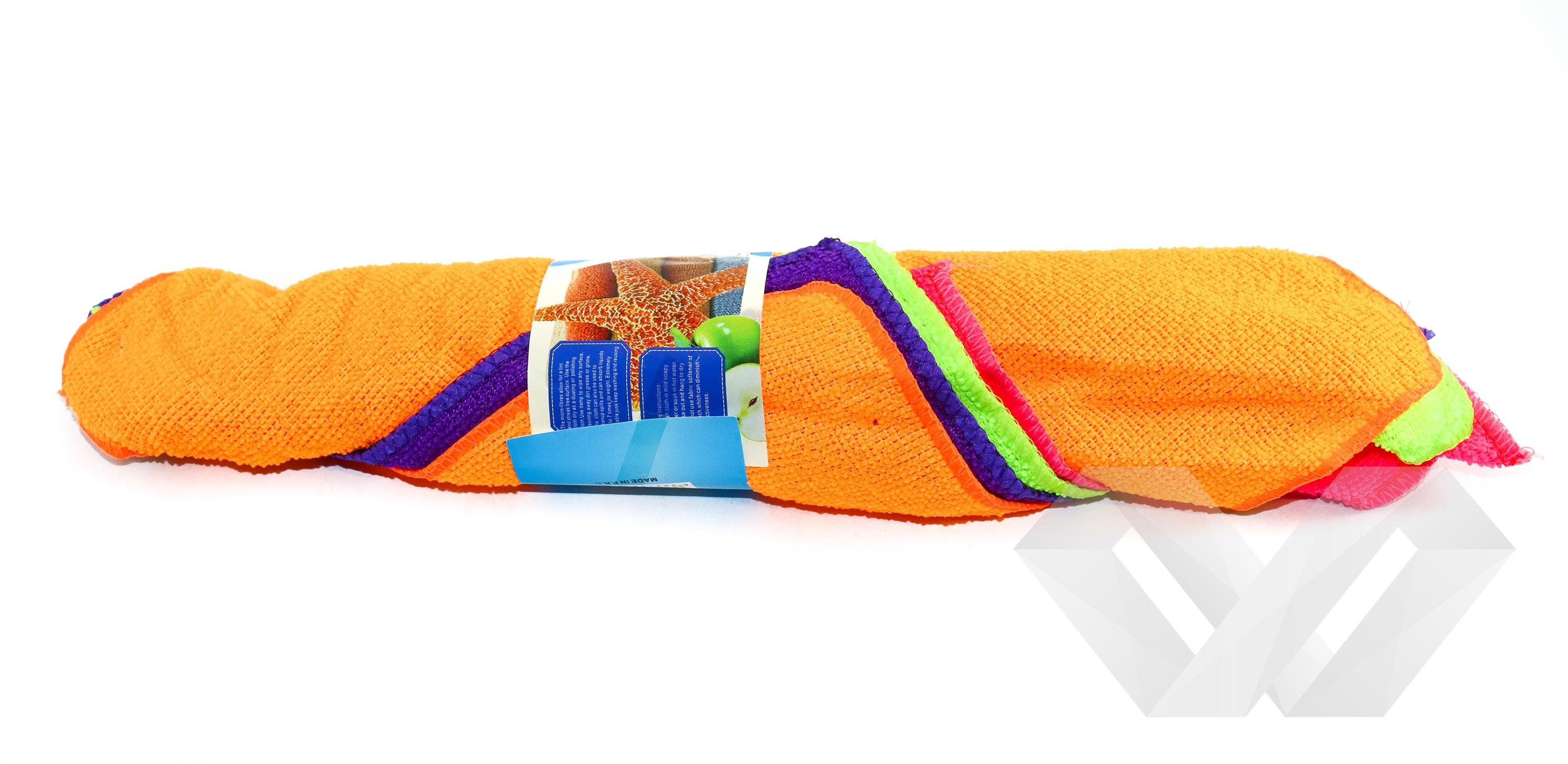 Set lavete microfibra rosu & mov