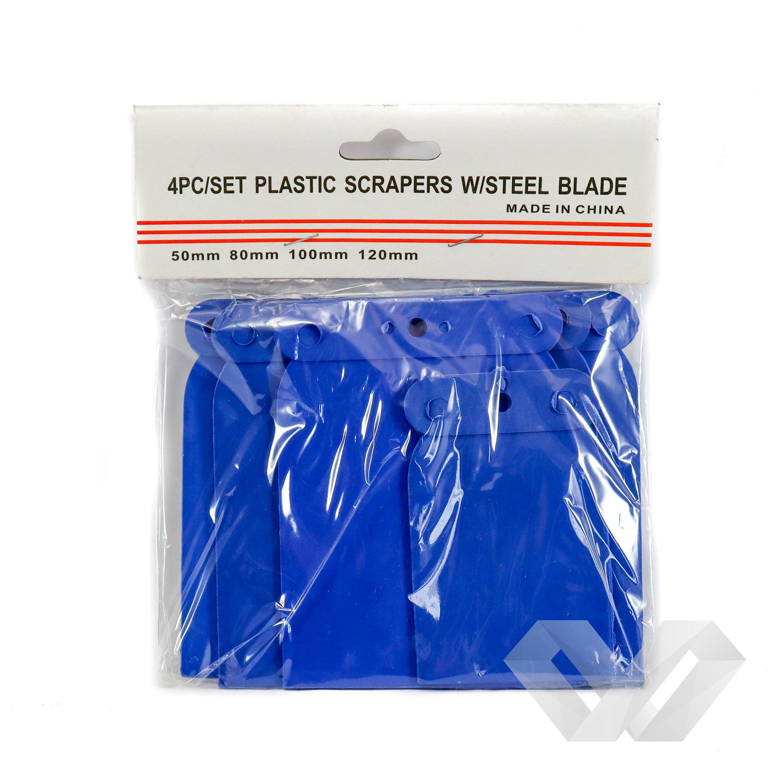 Set 4 tiple de plastic pentru aplicare si amestecare chit auto