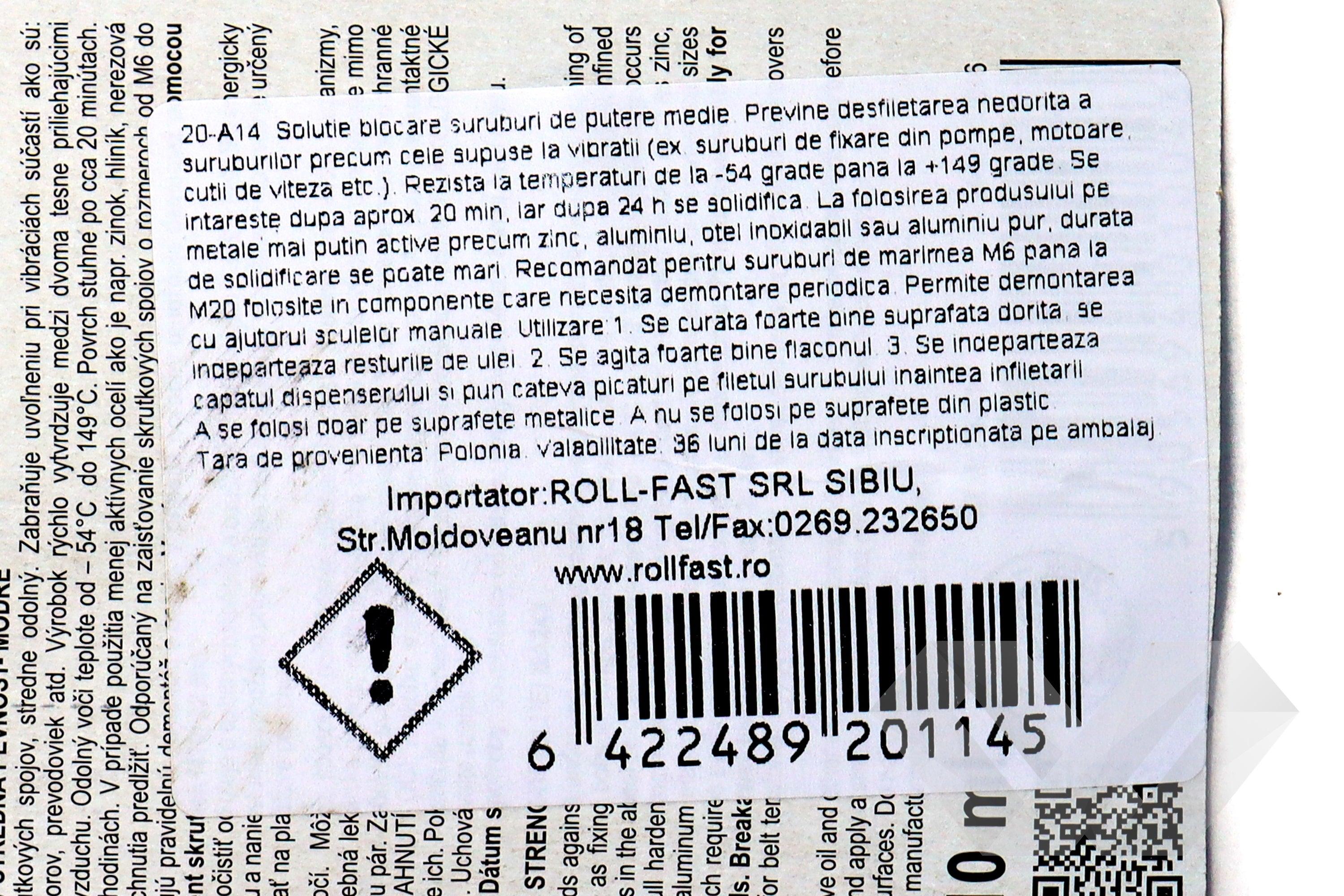 Solutie blocare suruburi Medium Strength Moje Auto, 10ml