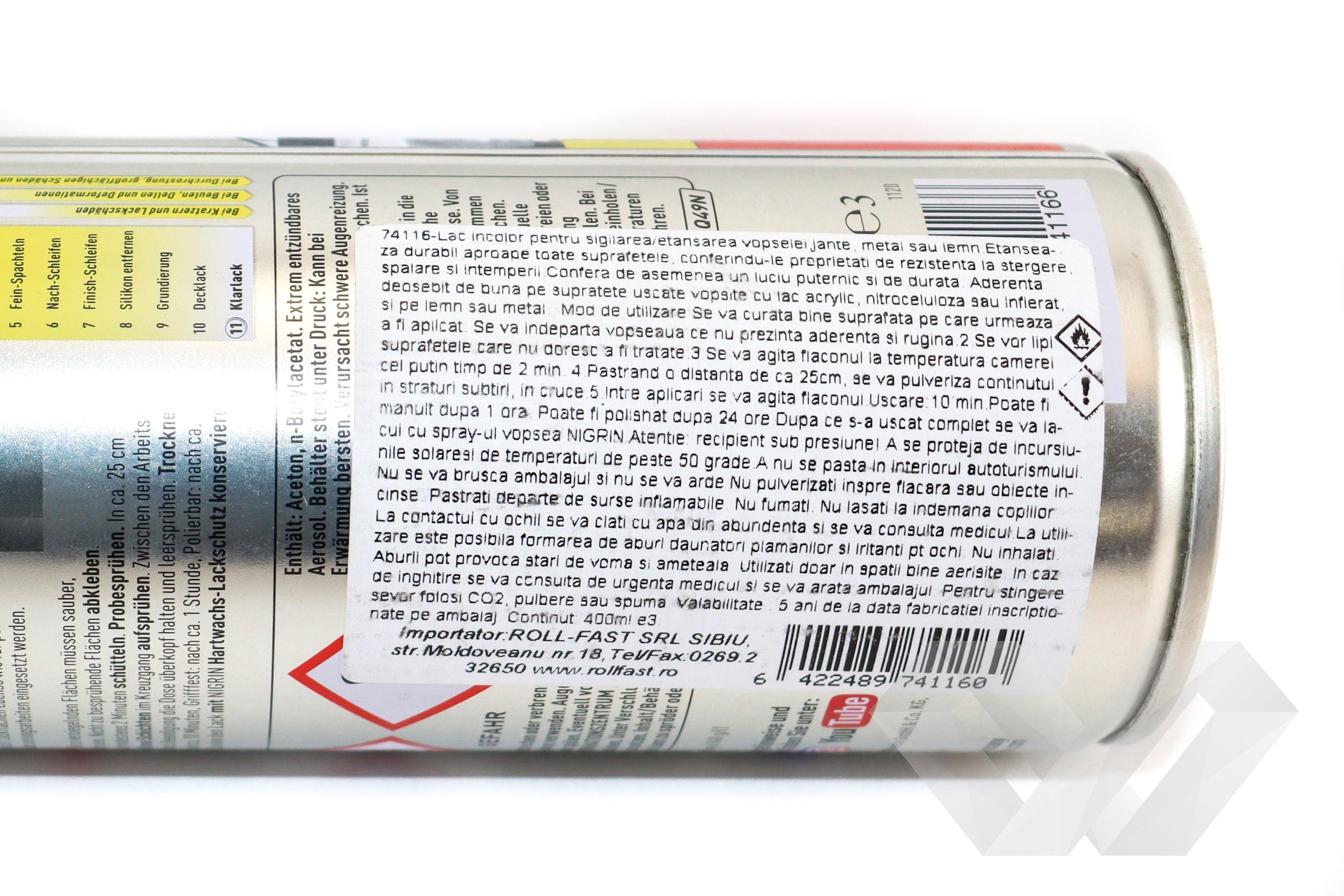 Spray lac incolor sigilare Nigrin, 400ml