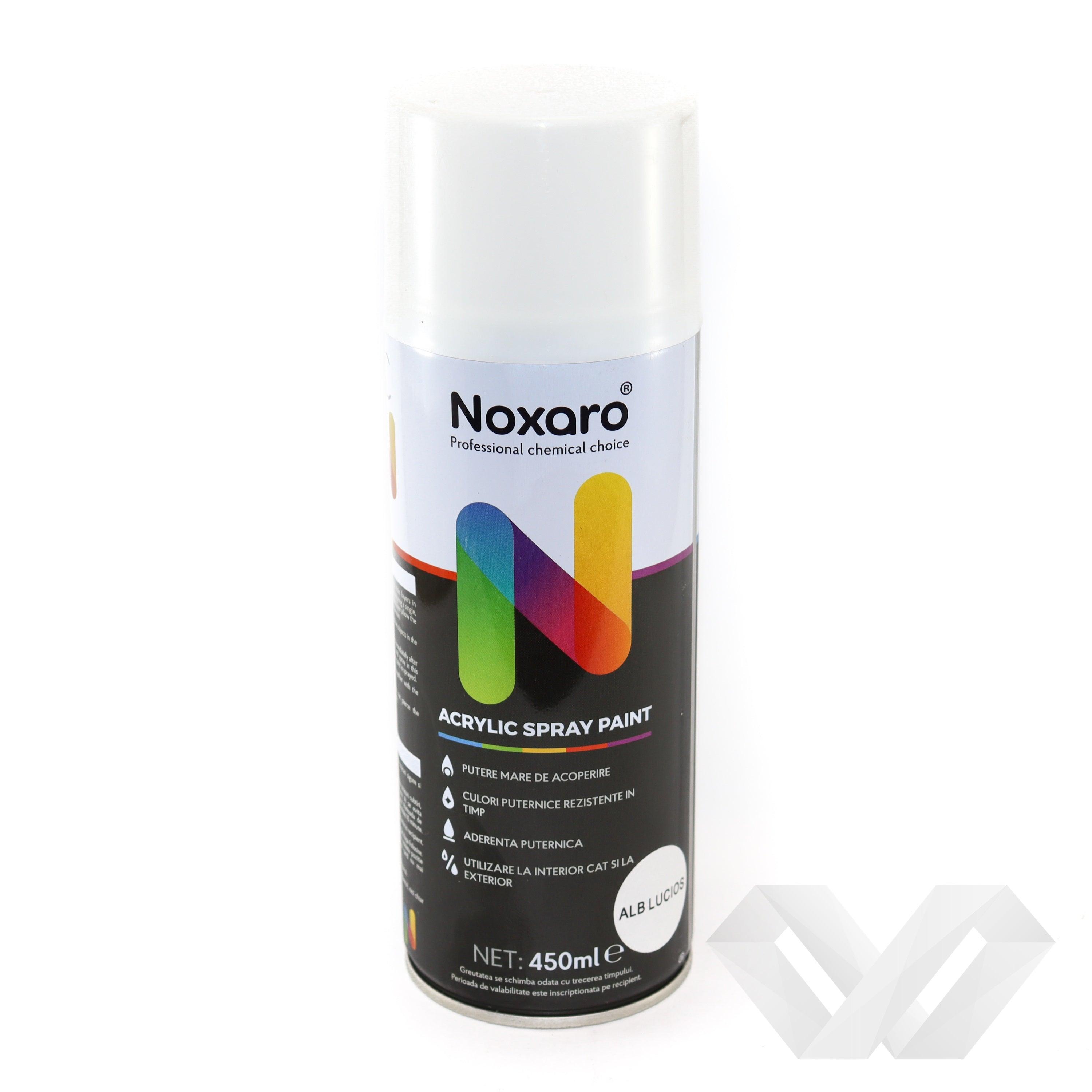 Spray vopsea auto alb lucios Noxaro, 450 ml