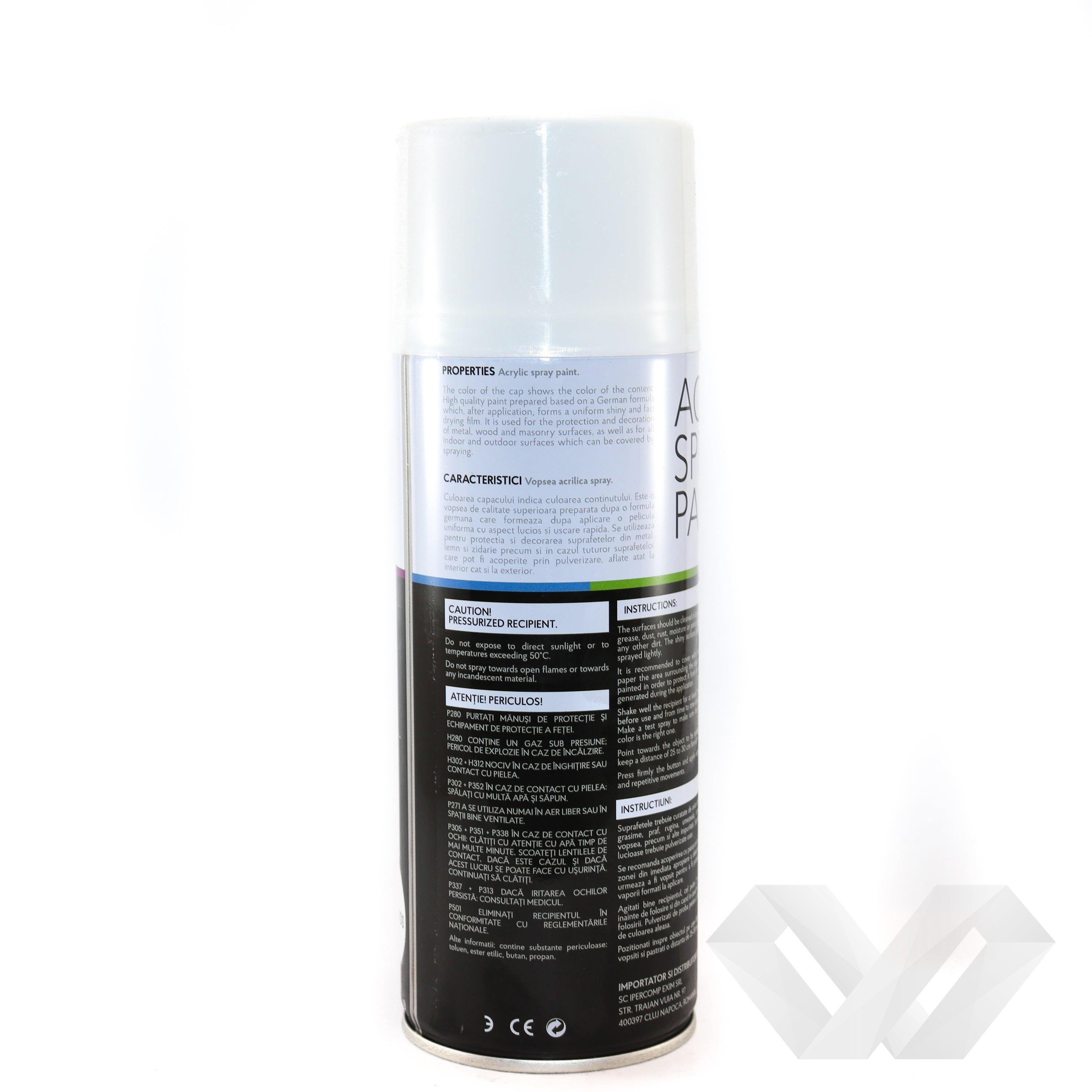 Spray vopsea auto alb lucios Noxaro, 450 ml