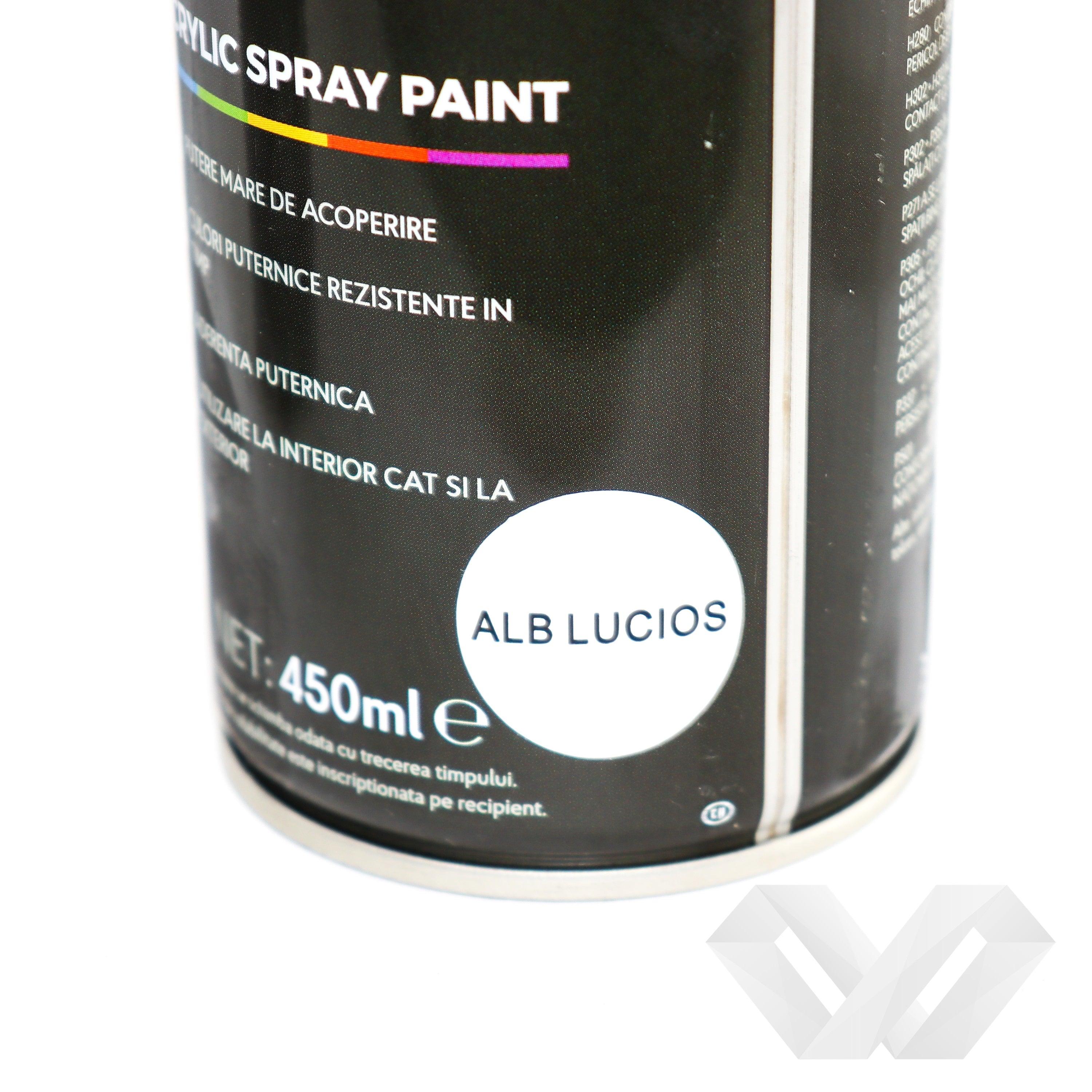 Spray vopsea auto alb lucios Noxaro, 450 ml