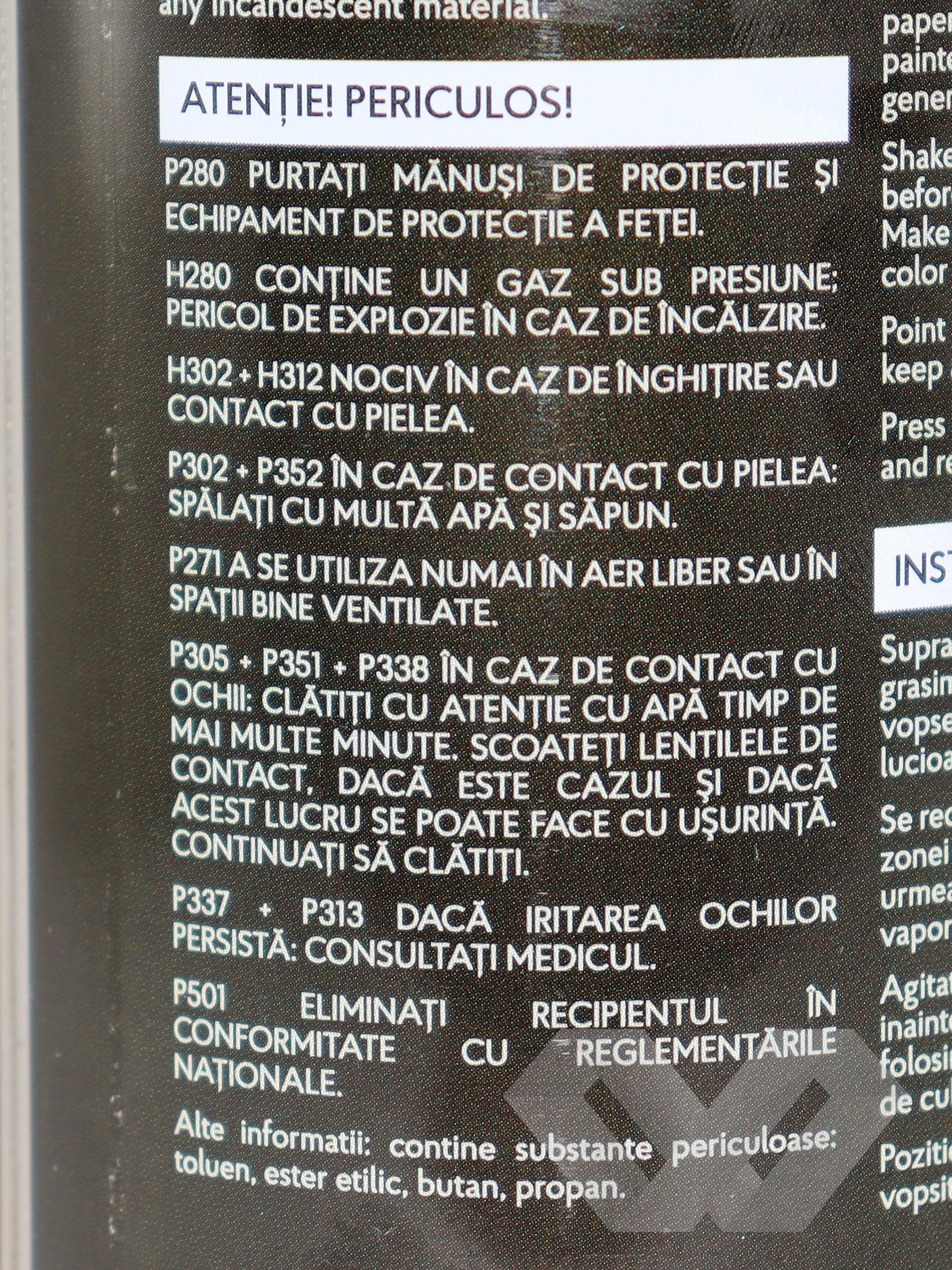 Spray vopsea auto alb lucios Noxaro, 450 ml