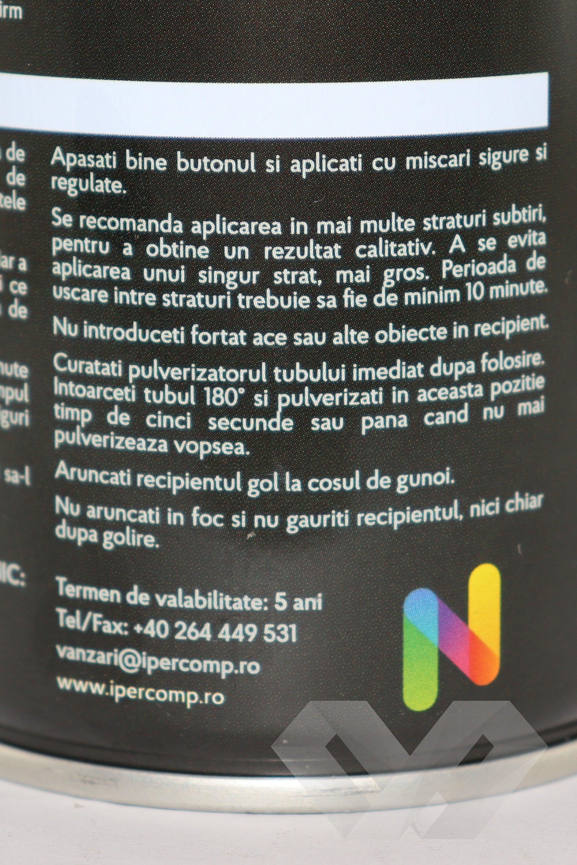 Spray vopsea Negru Lucios Noxaro, 450 ml