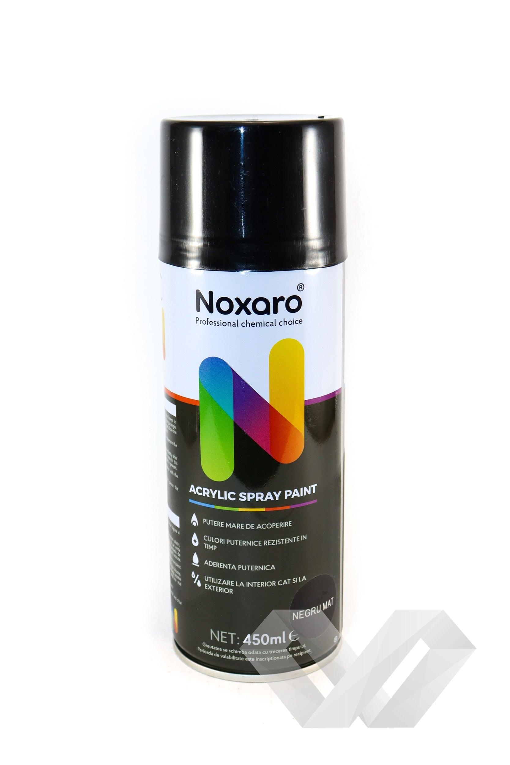 Spray vopsea auto negru mat Noxaro, 450ml