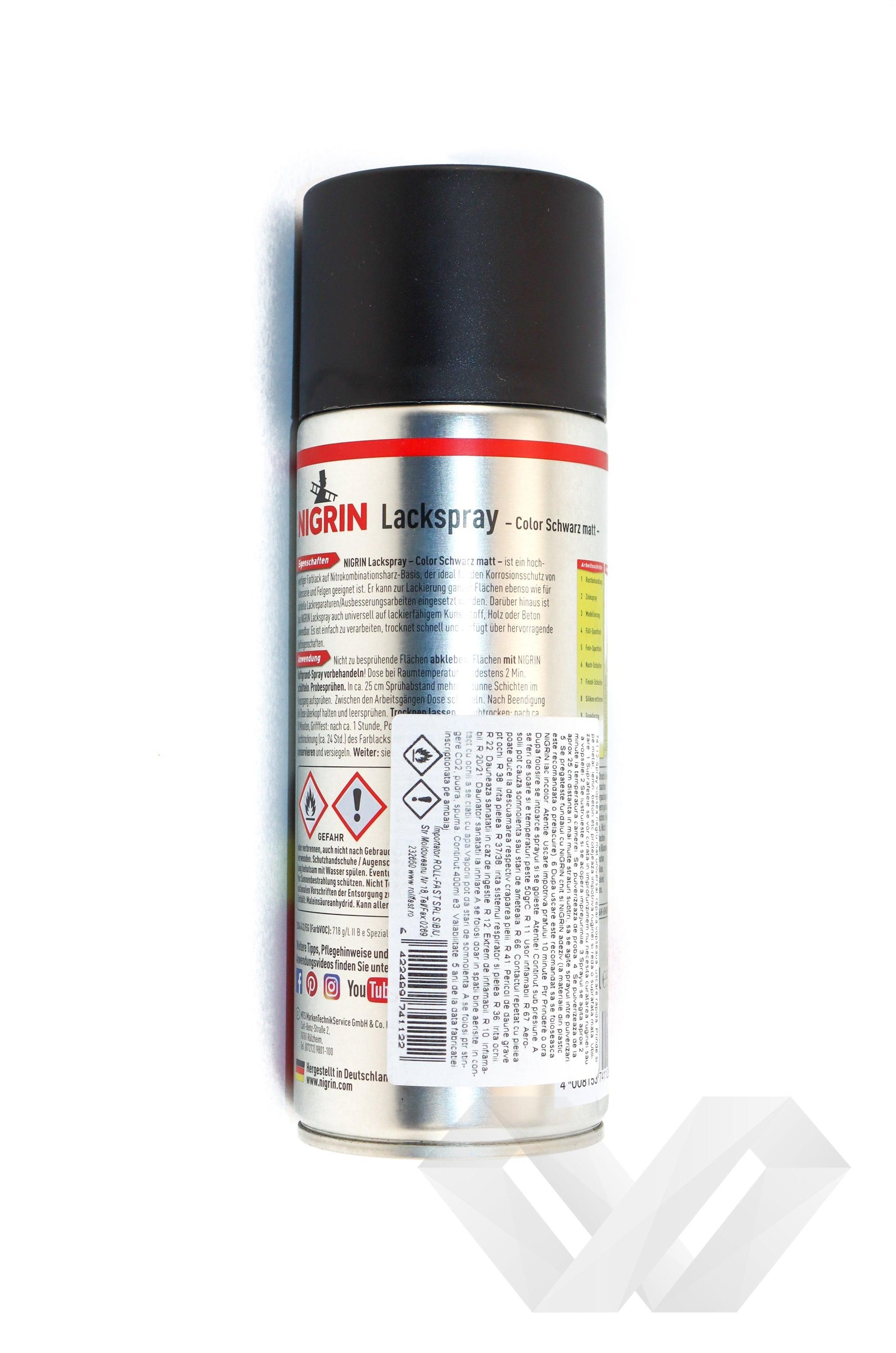 Spray vopsea negru mat universal Nigrin, 400ml