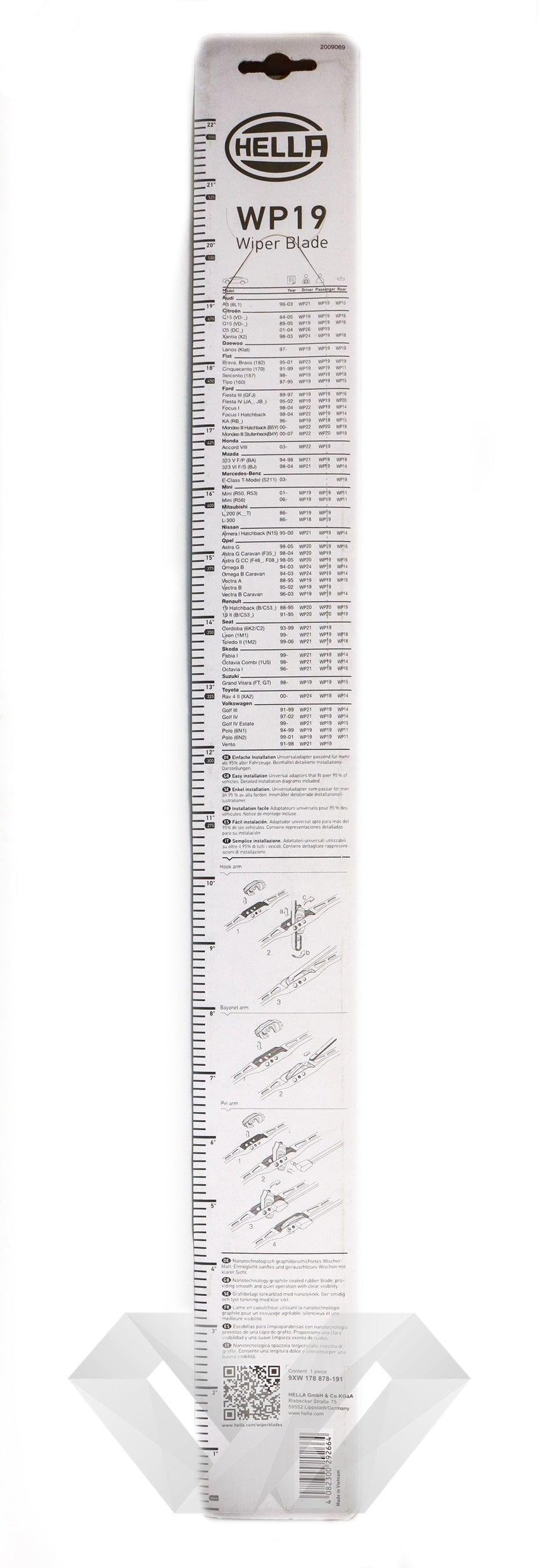 Stergator auto Hella, 11"/275mm