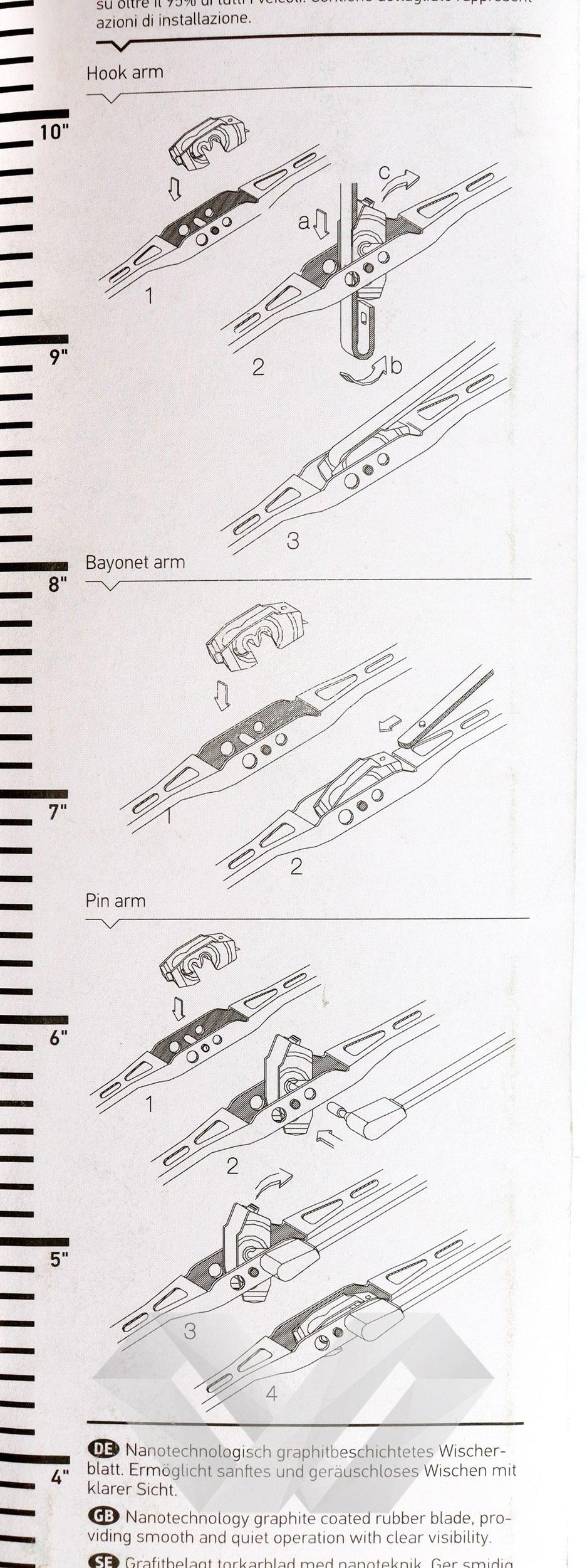 Stergator auto Hella, 11"/275mm