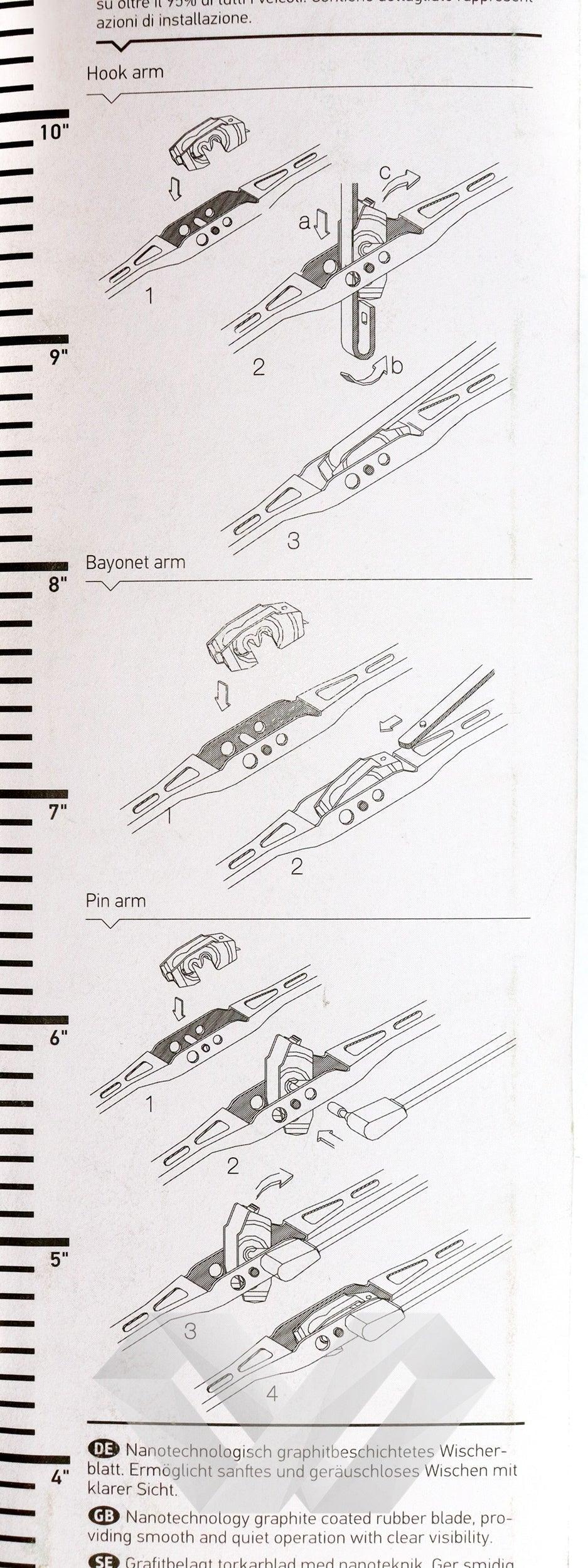 Stergator auto Hella, 21"/525mm