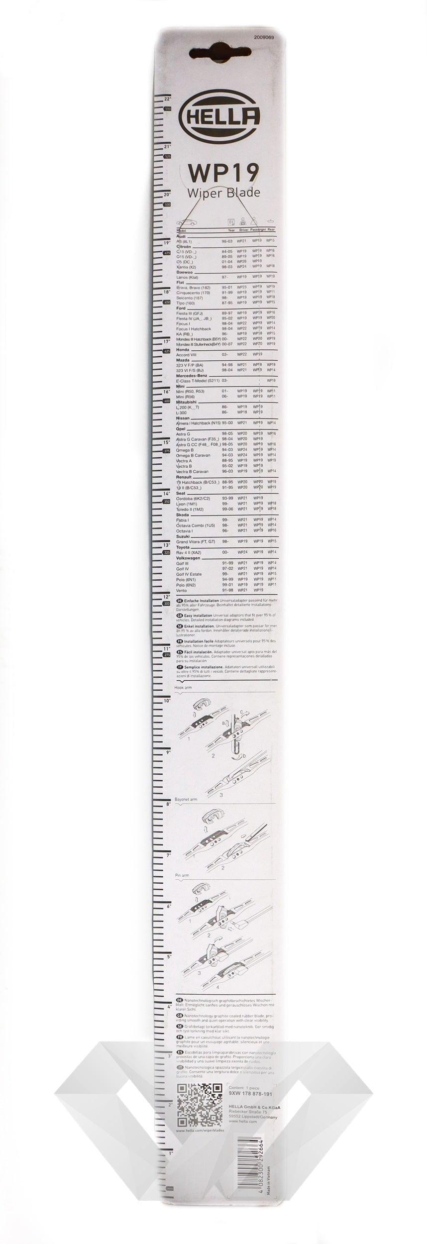 Stergator auto Hella, 22"/550mm