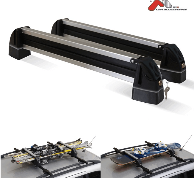 Suport pentru schi sau snowboard Menabo White Bear 4 cu prindere pe bare transversale