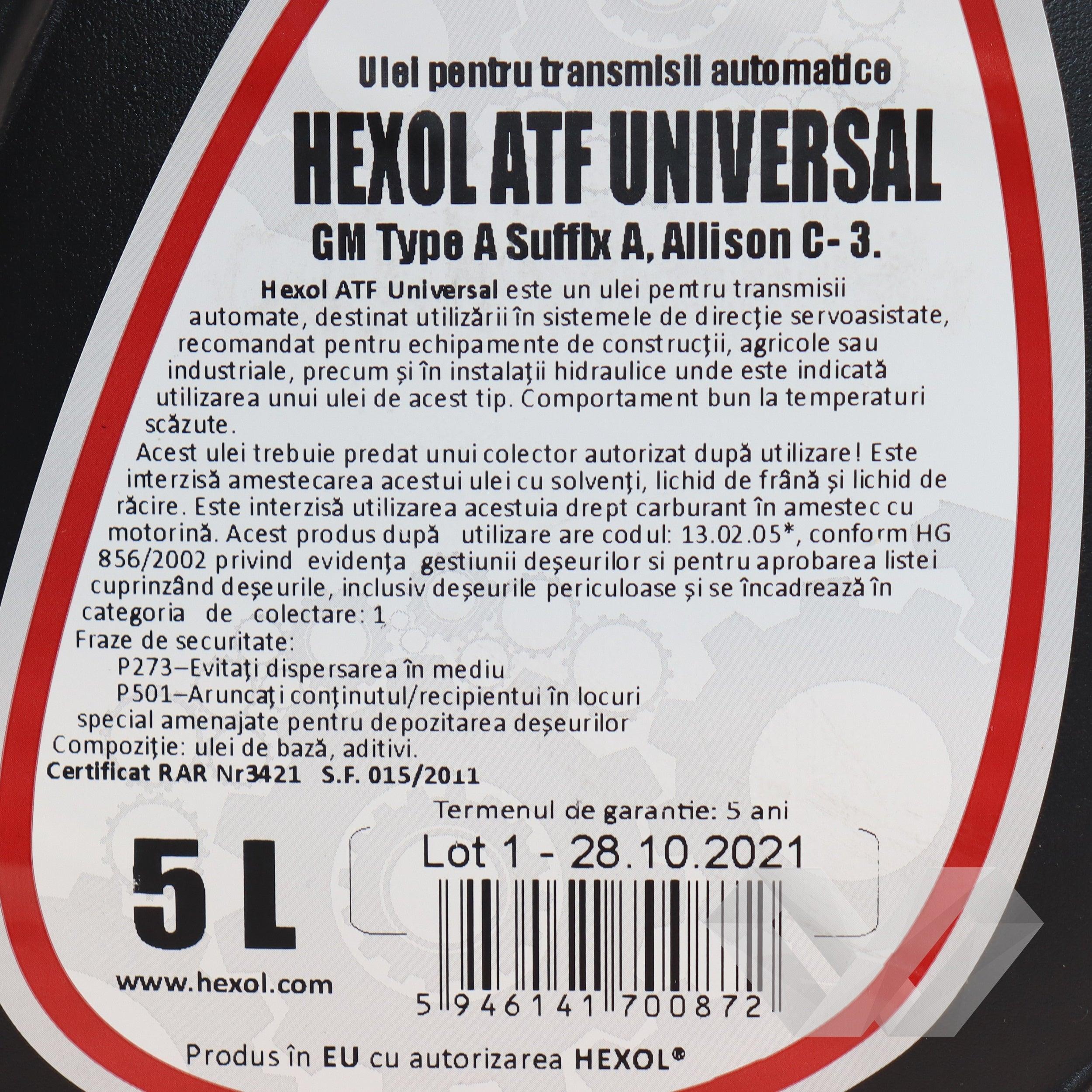 Ulei ATF Hexol Standard, 5L