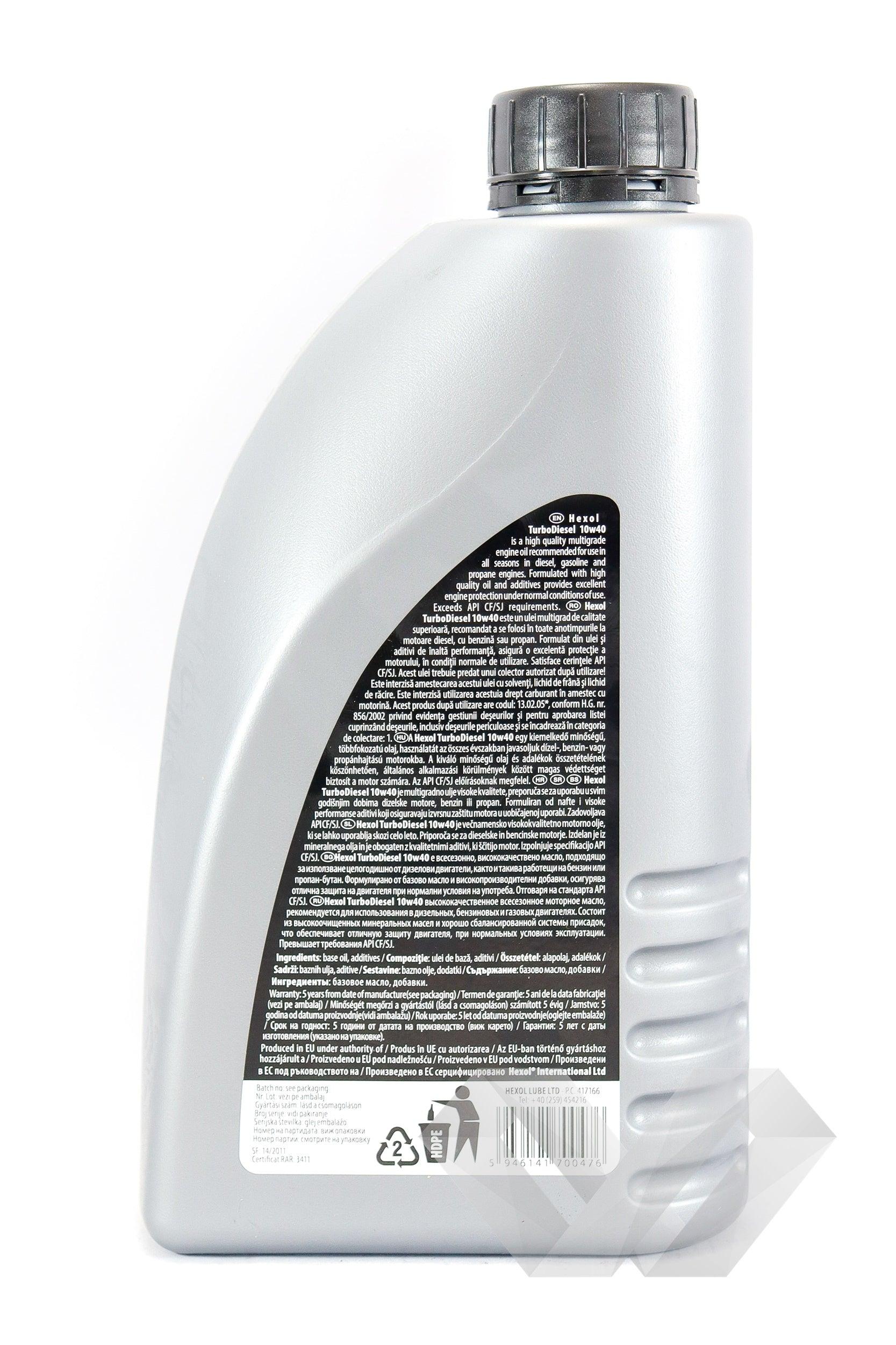 Ulei motor SAE 10W40 Hexol TurboDiesel
