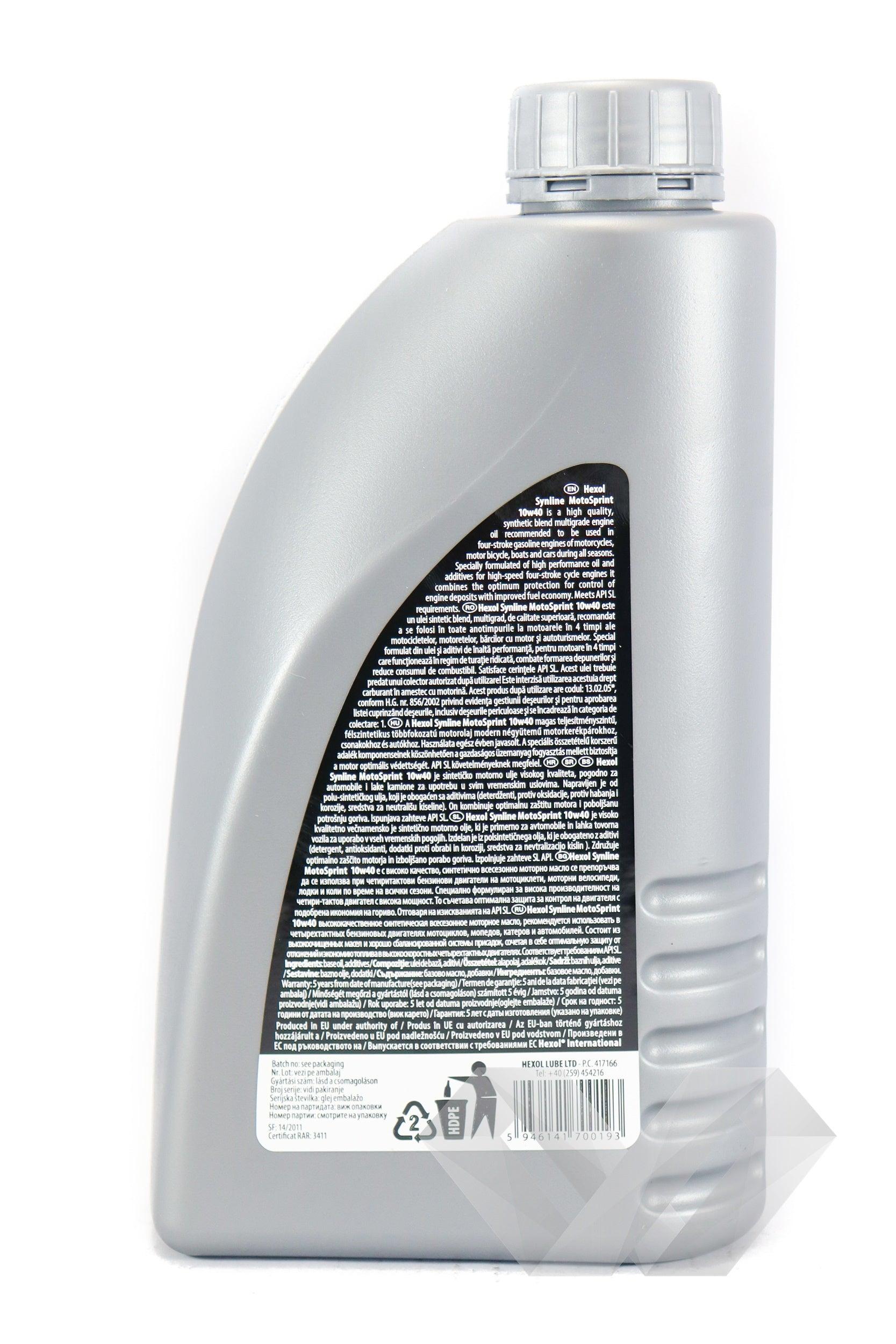 Ulei motor SAE 10W40 MotoSprint Hexol, 1L