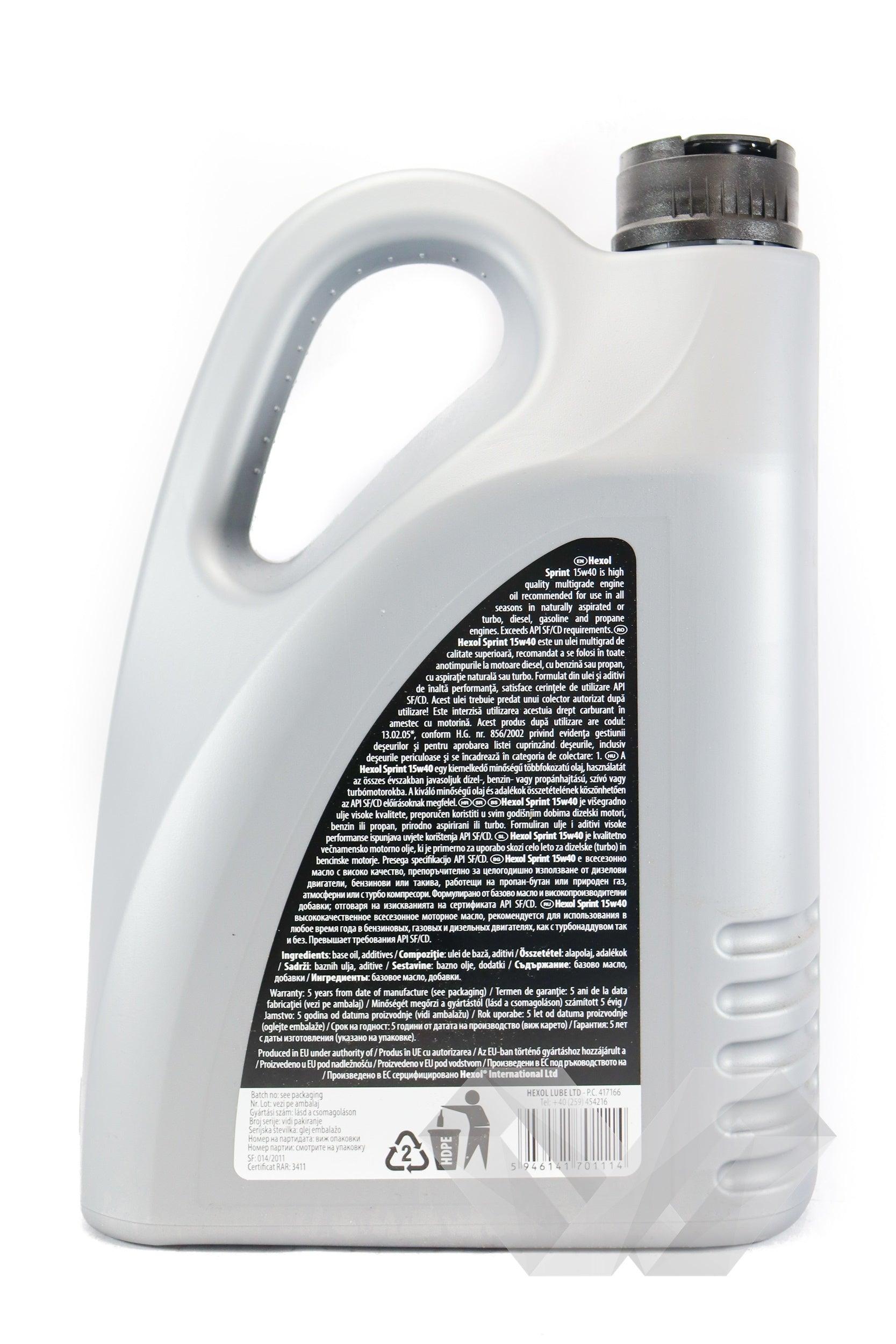 Ulei motor SAE 15W40 Hexol Sprint