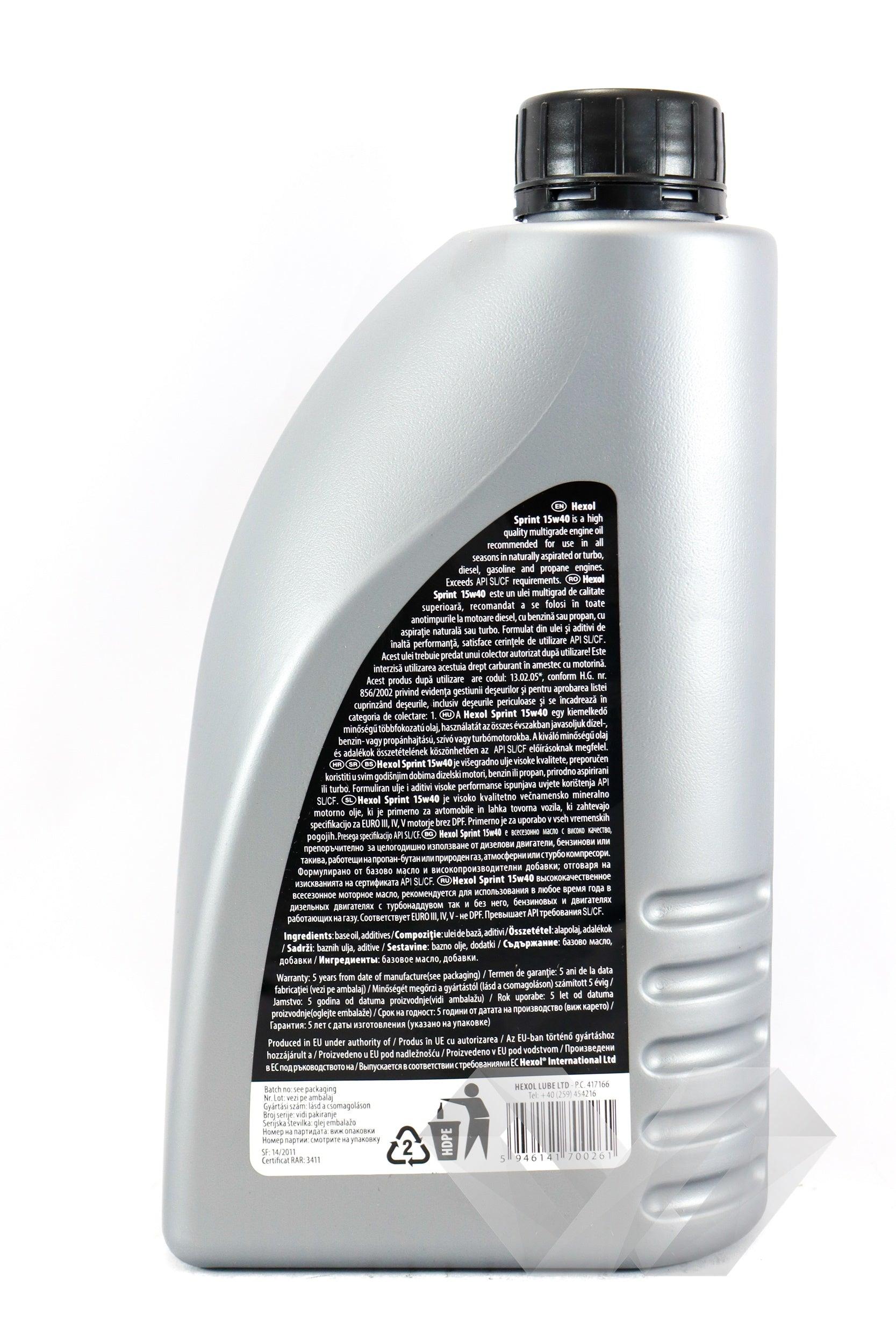 Ulei motor SAE 15W40 Hexol Sprint