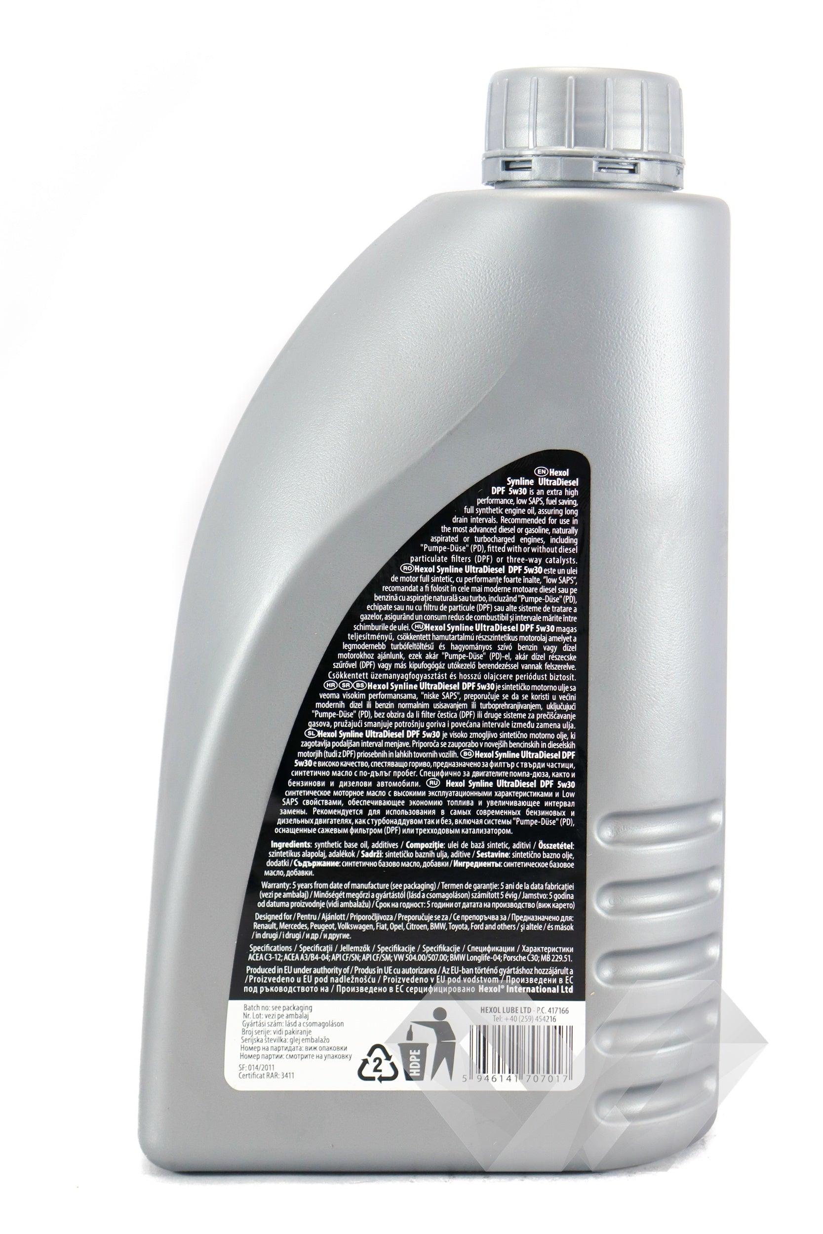 Ulei motor SAE 5W30 Hexol UltraDiesel DPF