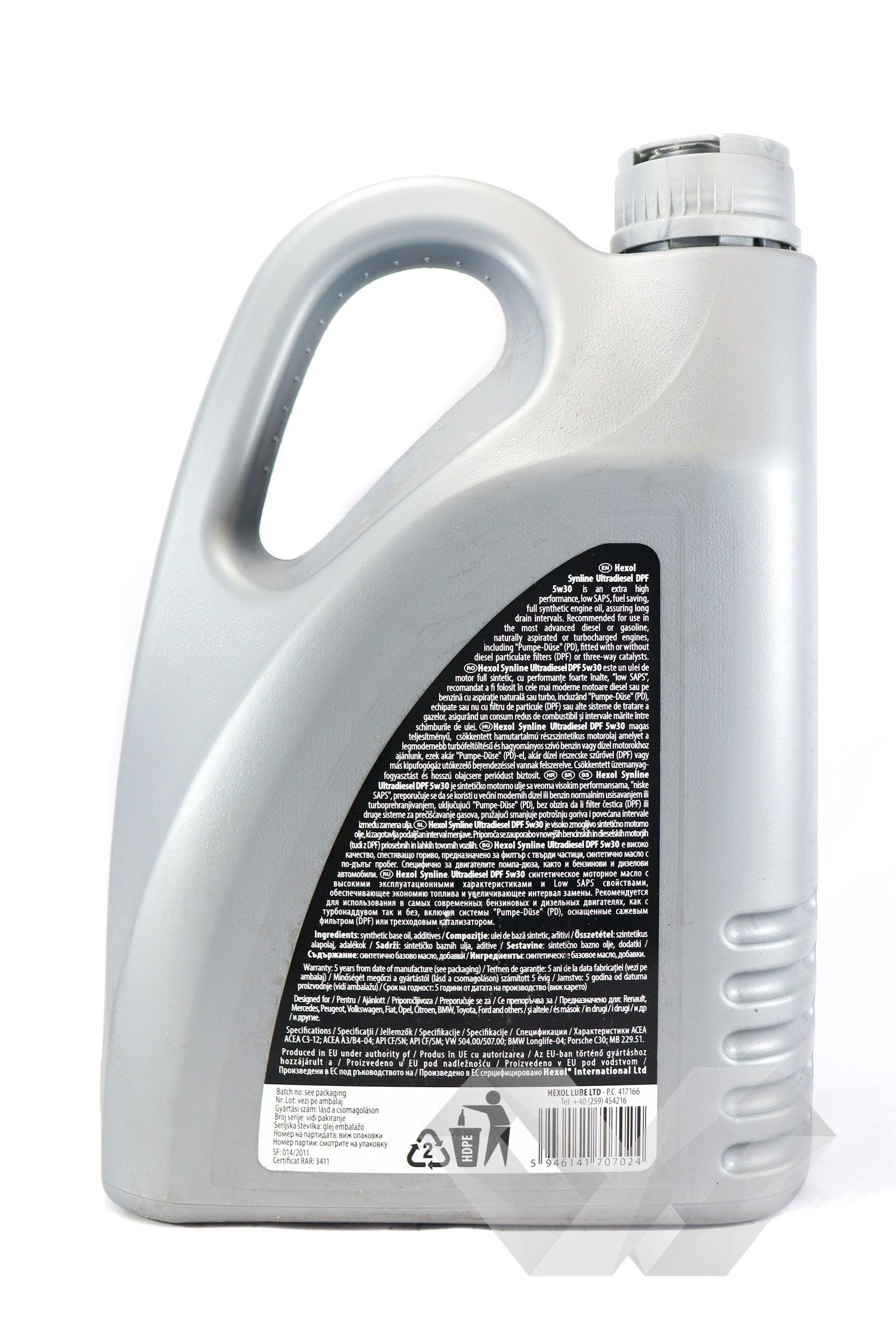 Ulei motor SAE 5W30 Hexol UltraDiesel DPF