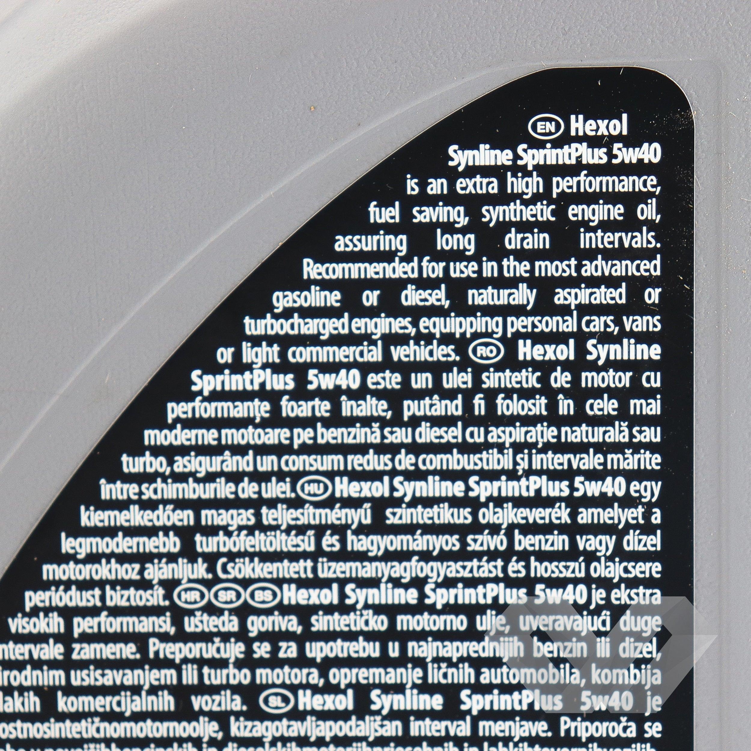 Ulei motor SAE 5W40 Hexol SprintPlus