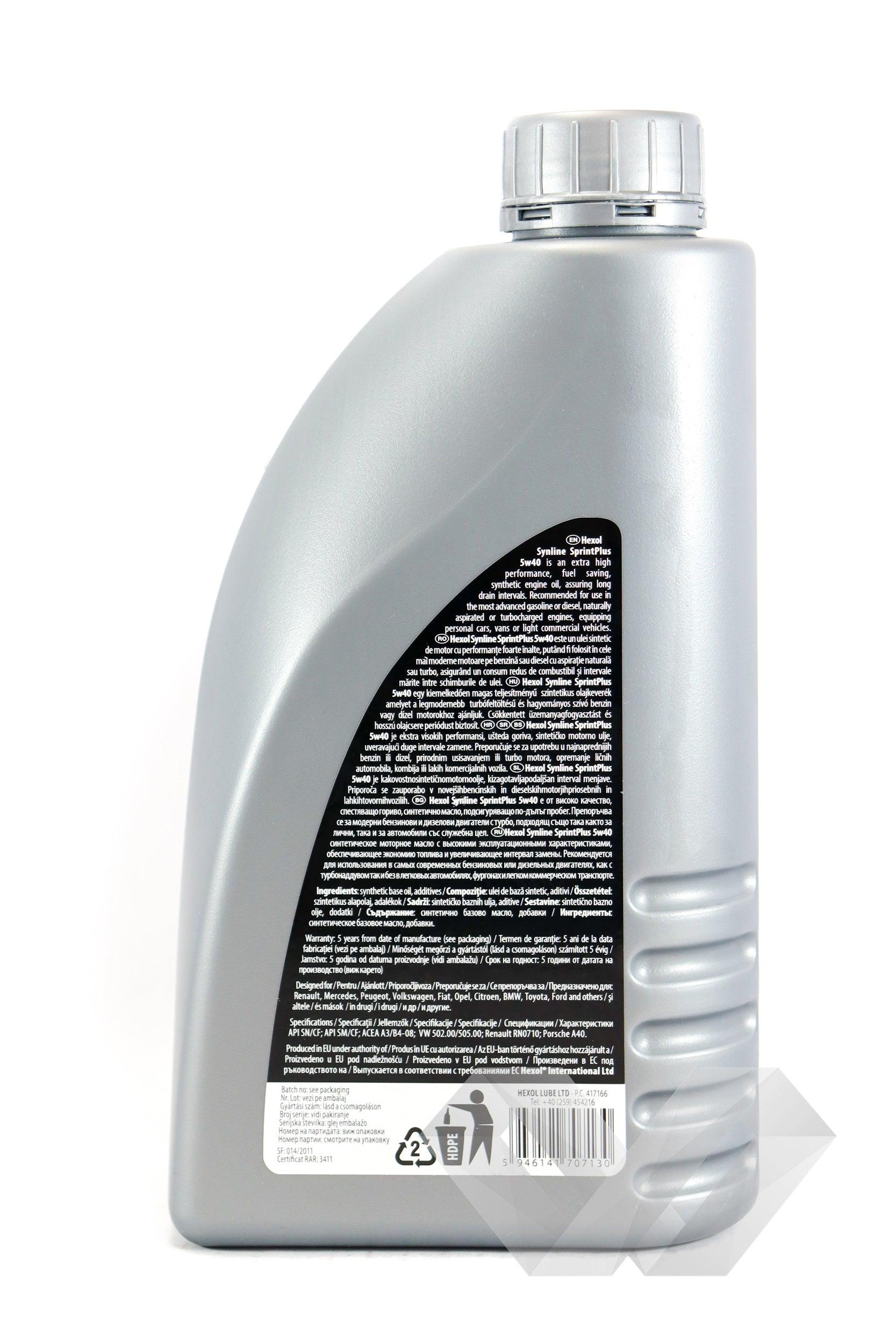 Ulei motor SAE 5W40 Hexol SprintPlus