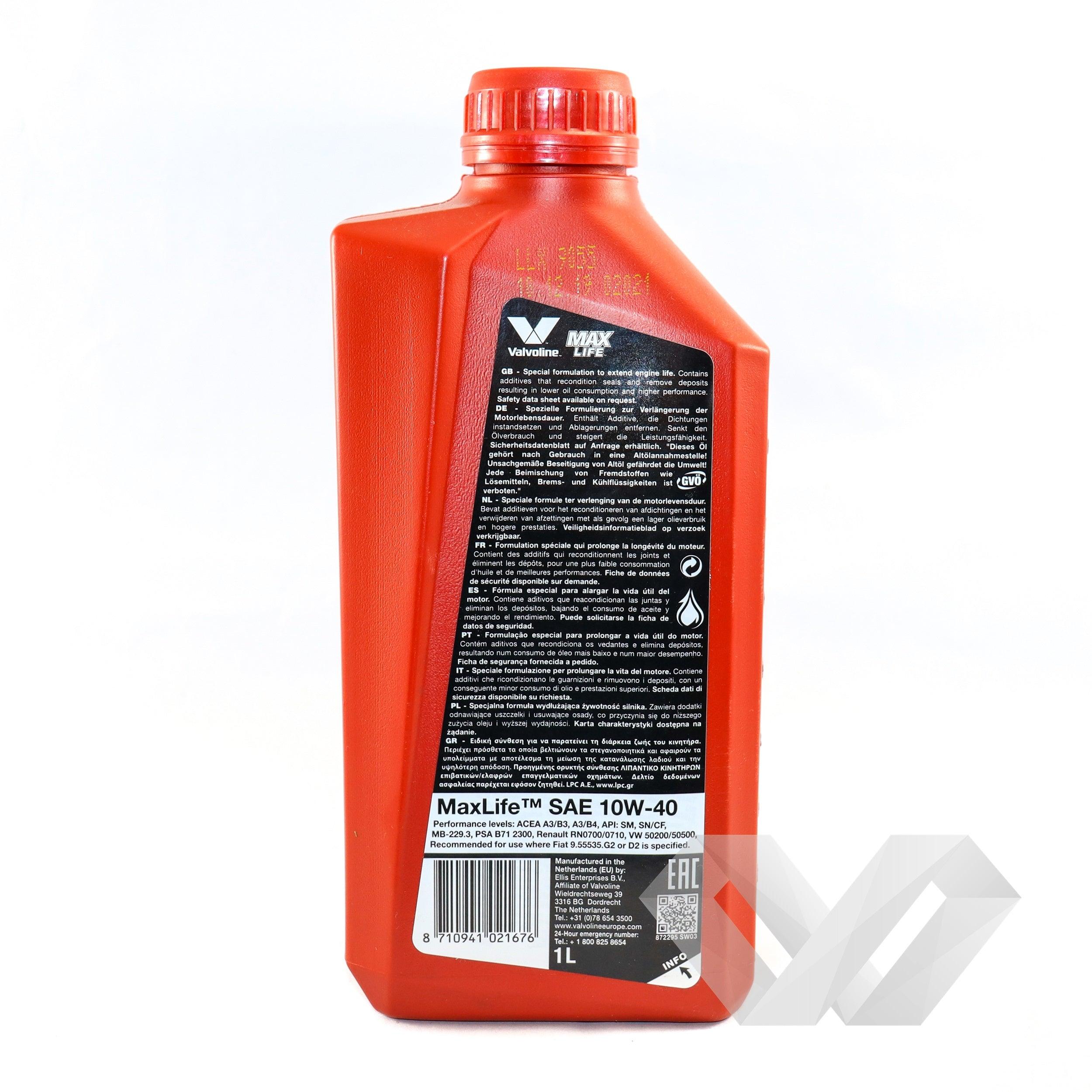 Ulei motor Valvoline 10W40 Max Life 1 litru