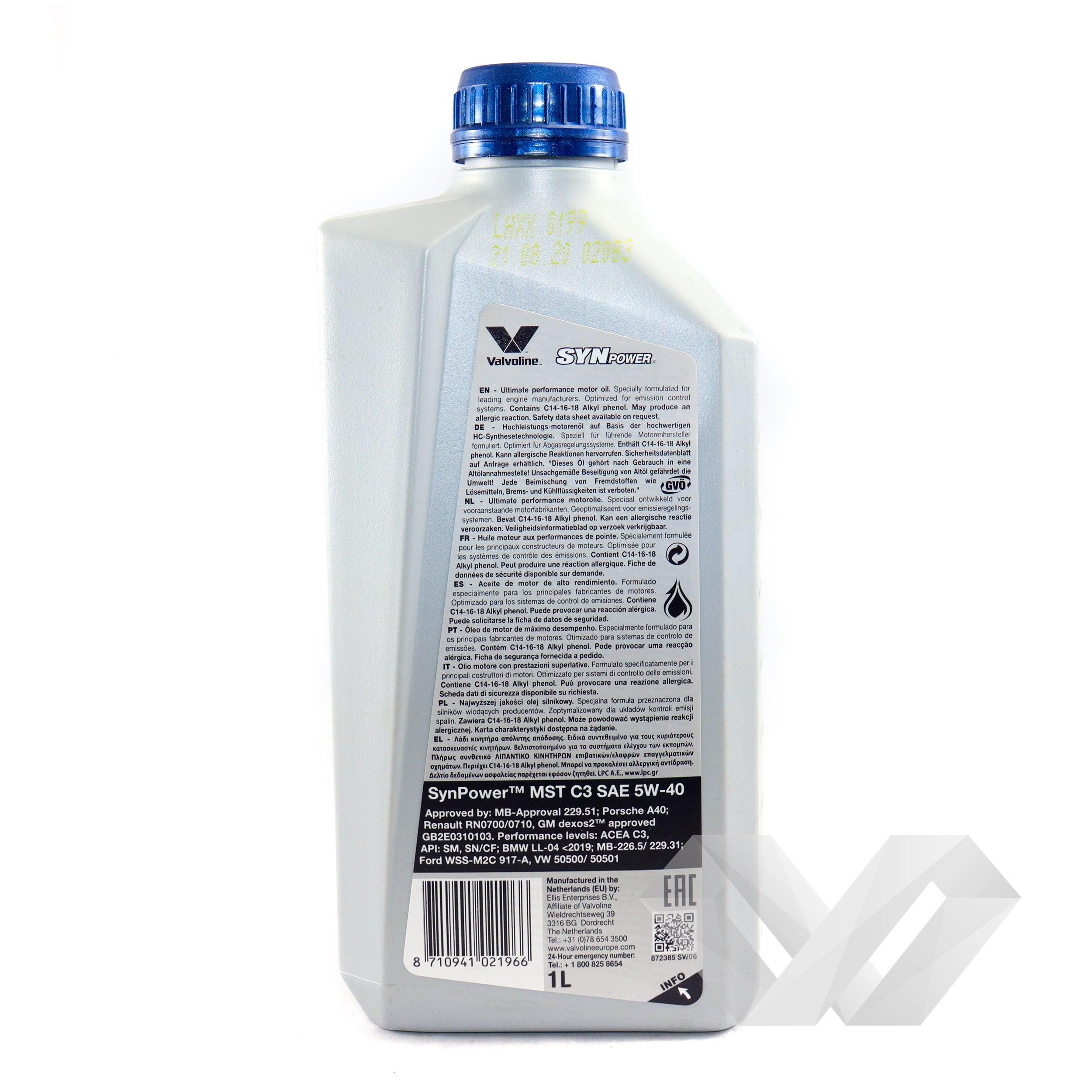 Ulei motor Valvoline 5W40 Syn Power 1 litru