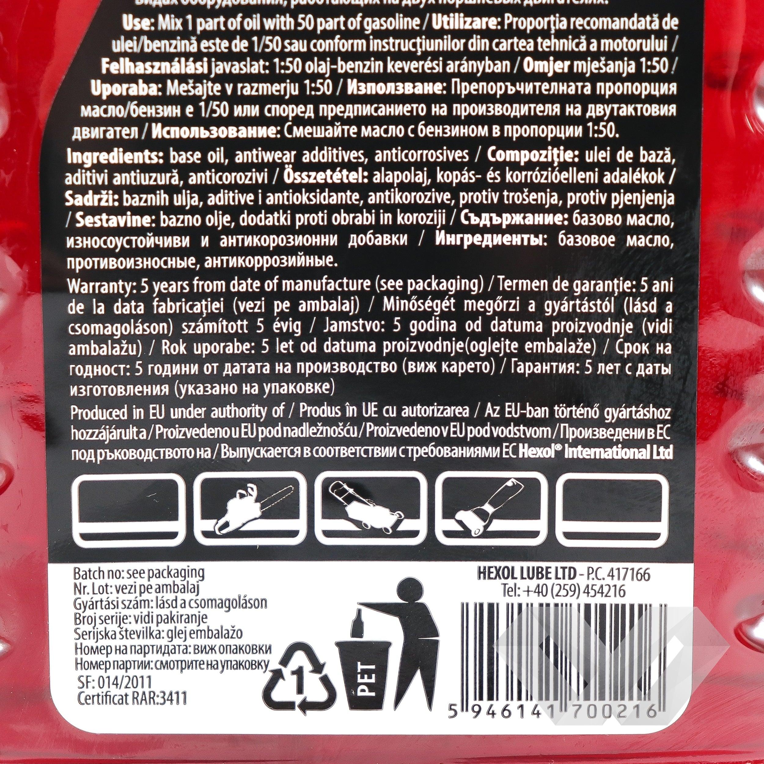 Ulei pentru amestec 2T Hexol