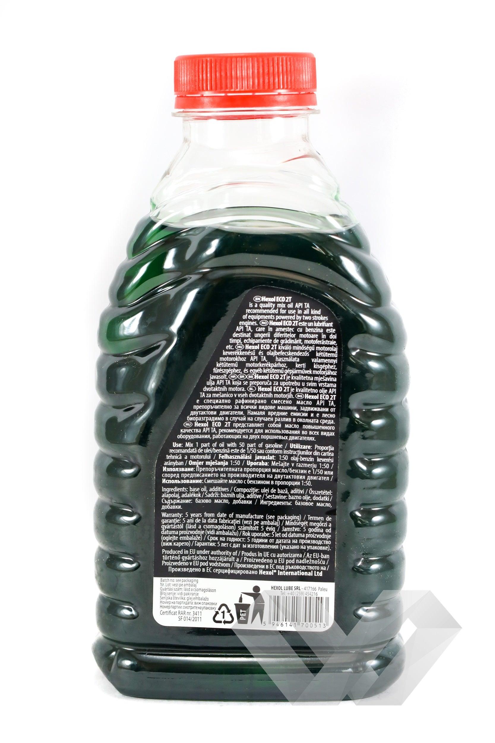 Ulei pentru amestec verde Eco 2T Hexol