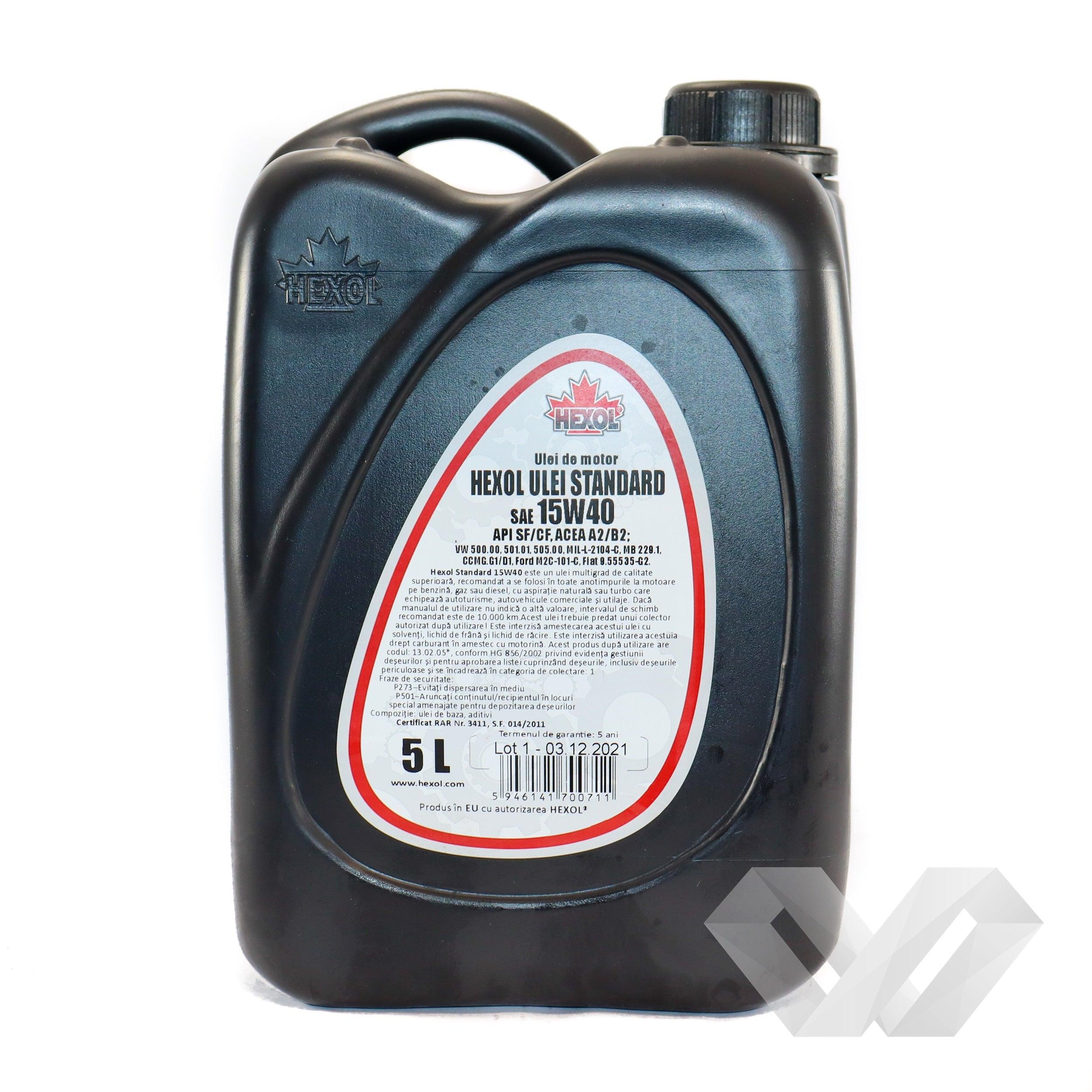 Ulei pentru motor 15W40 Hexol Standard, 5L