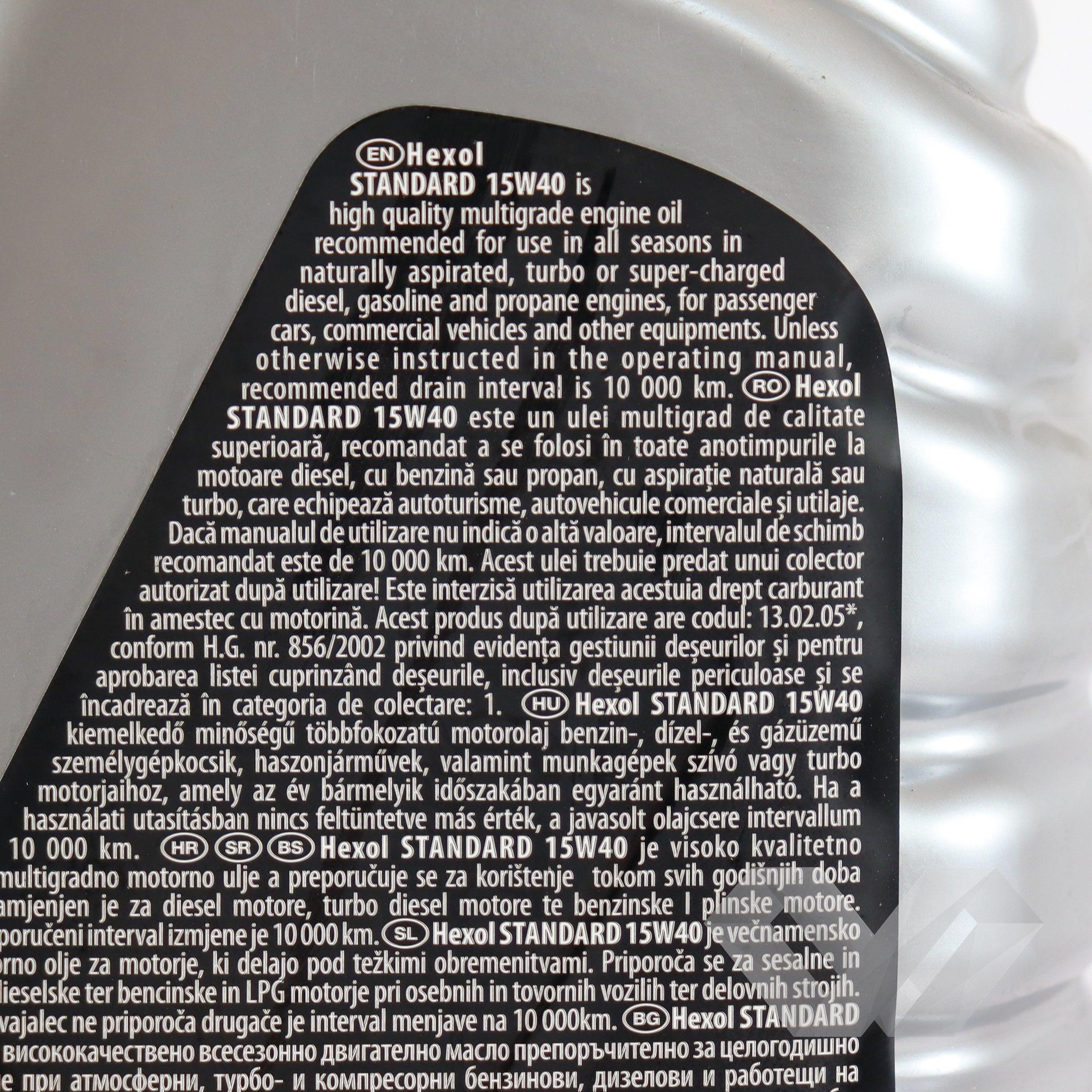 Ulei pentru motor 15W40 Hexol Standard