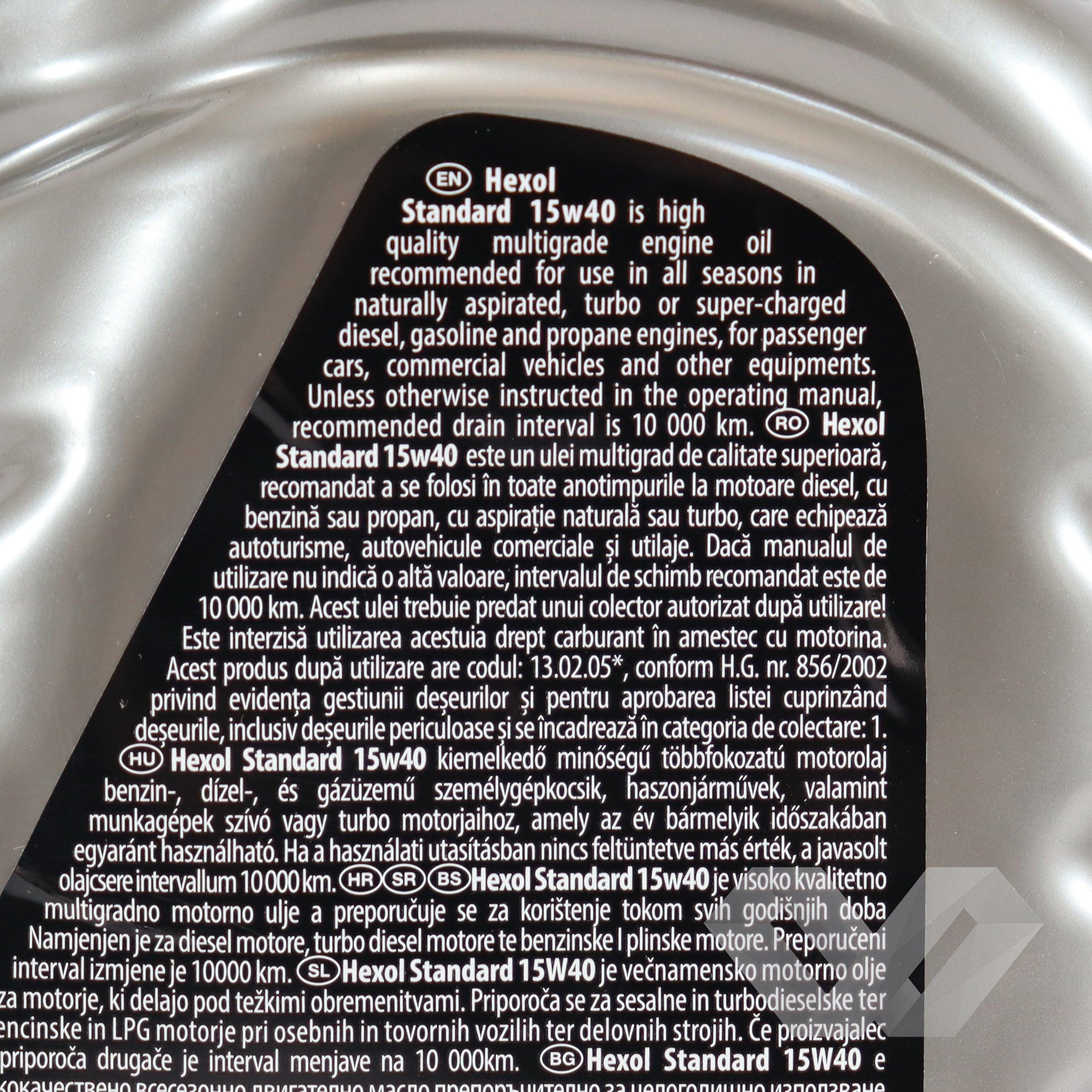 Ulei pentru motor 15W40 Hexol Standard