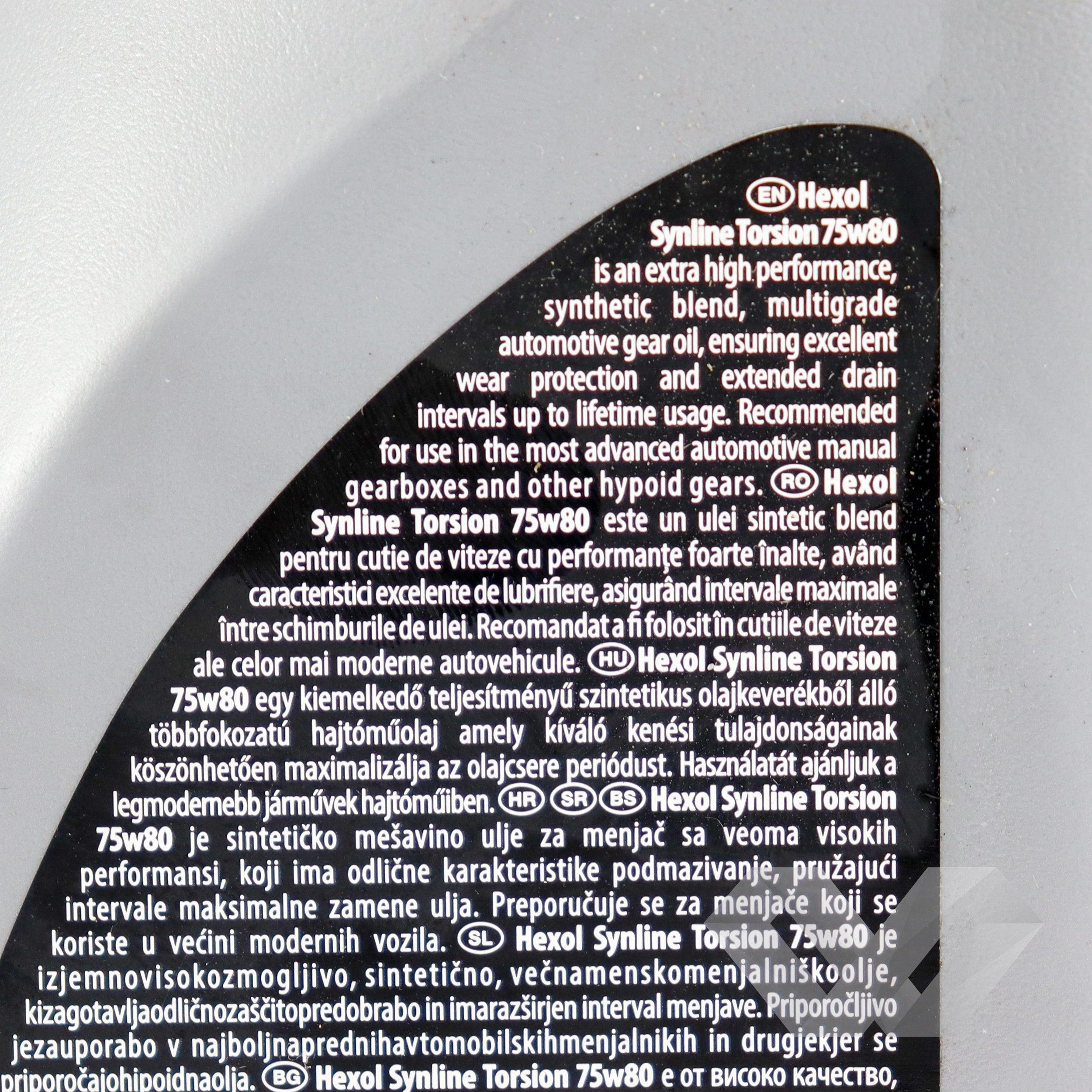 Ulei transmisie SAE 75W80 Hexol Torsion, 1L