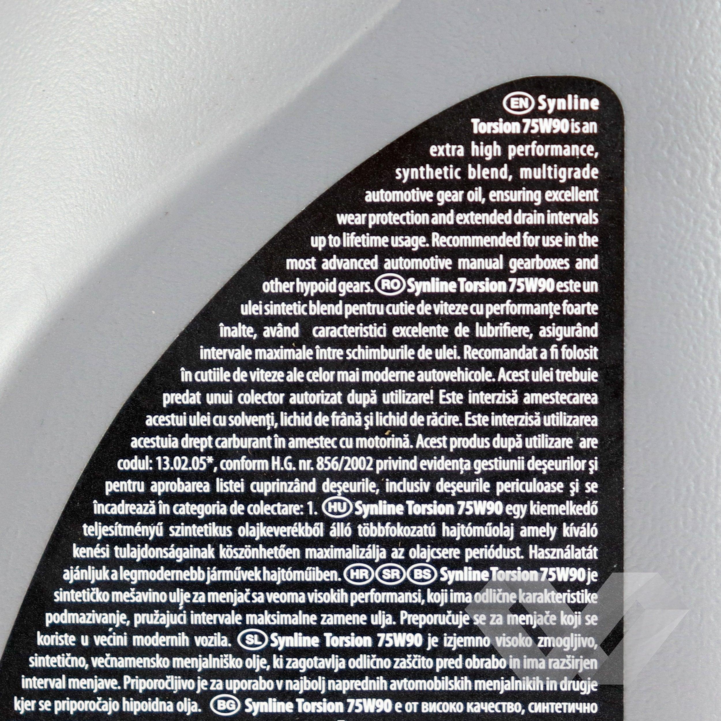 Ulei transmisie SAE 75W90 Hexol Torsion, 1L