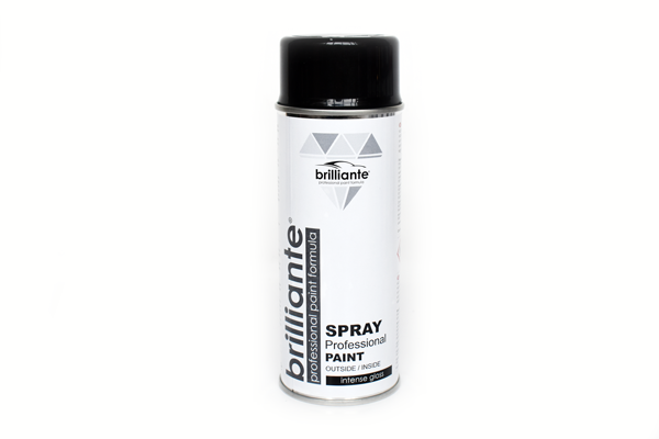 Spray vopsea negru trafic lucios RAL 9017 Brilliante 400ml