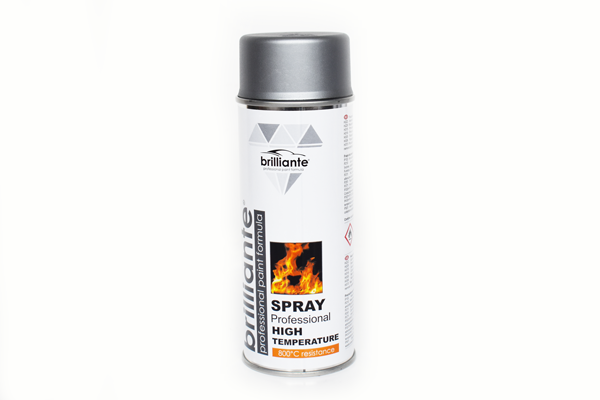 Spray vopsea temperaturi inalte argintiu Brilliante 400ml