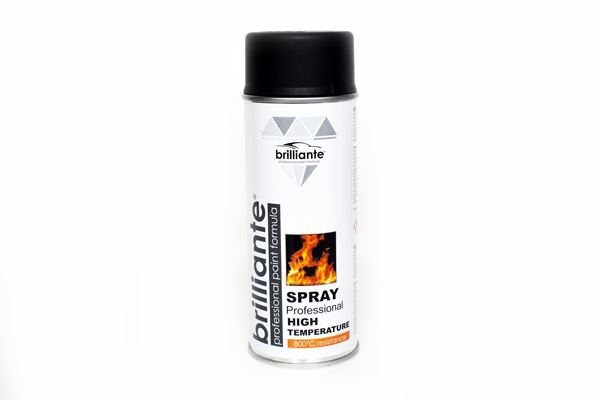 Spray vopsea temperaturi inalte negru Brilliante 400ml