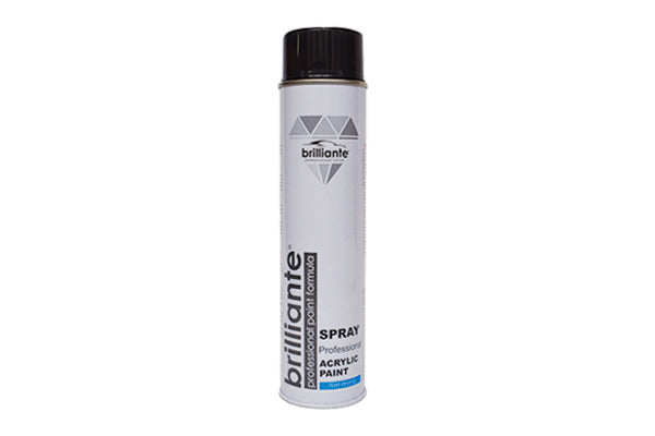 Spray vopsea acrilica negru lucios RAL 9005 Brilliante 600ml