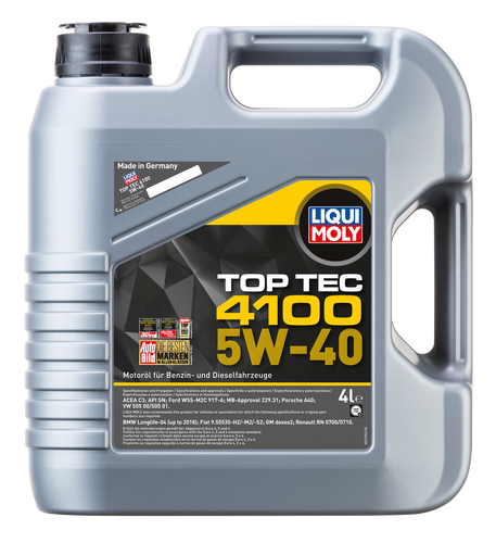 Ulei TOP TEC 4100 5W-40- API SN/CF; ACEA A3/B4/C3 (3700)- 4L Liqui Moly