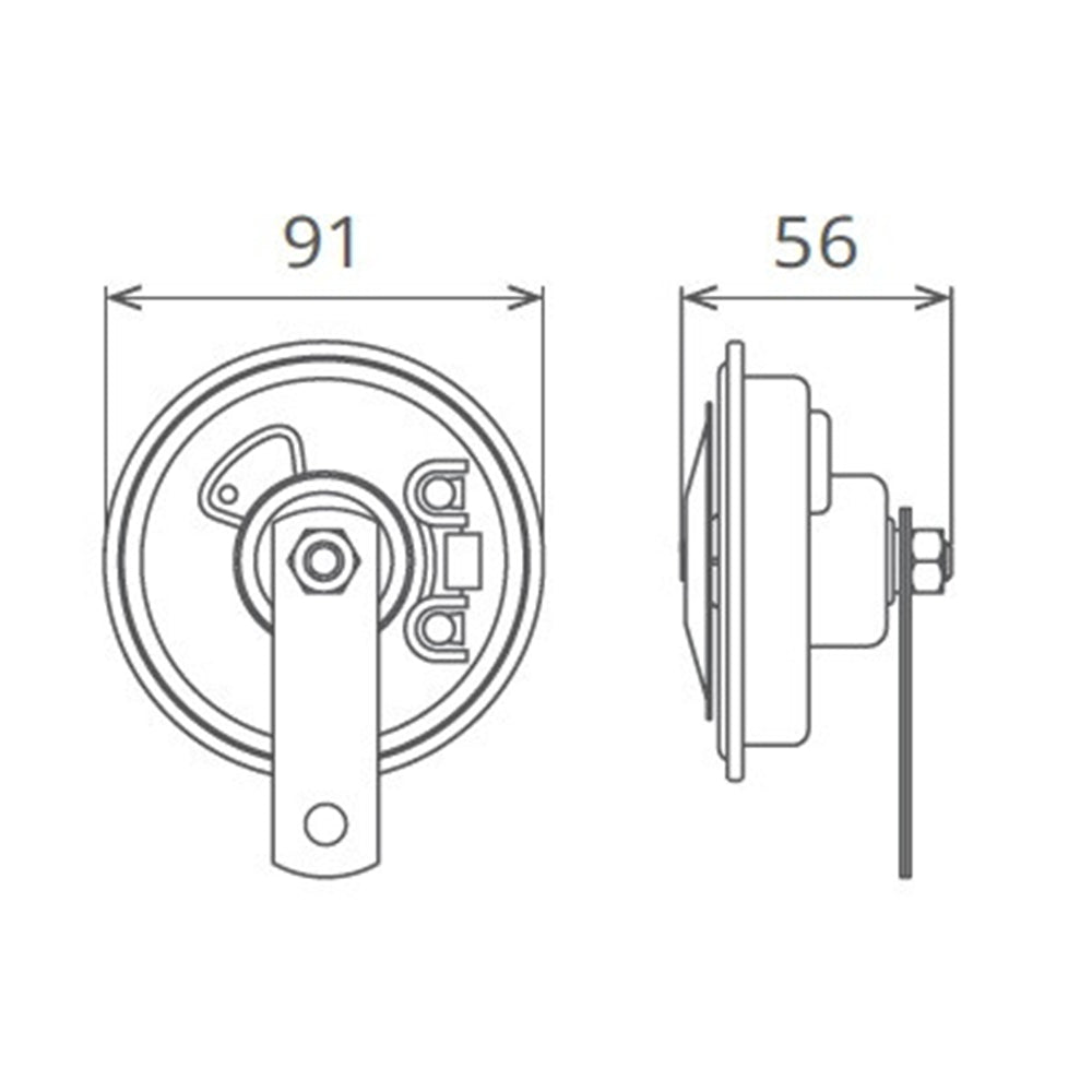  Claxon electromagnetic, tip disc, 24V 3A cu ton inalt Seger